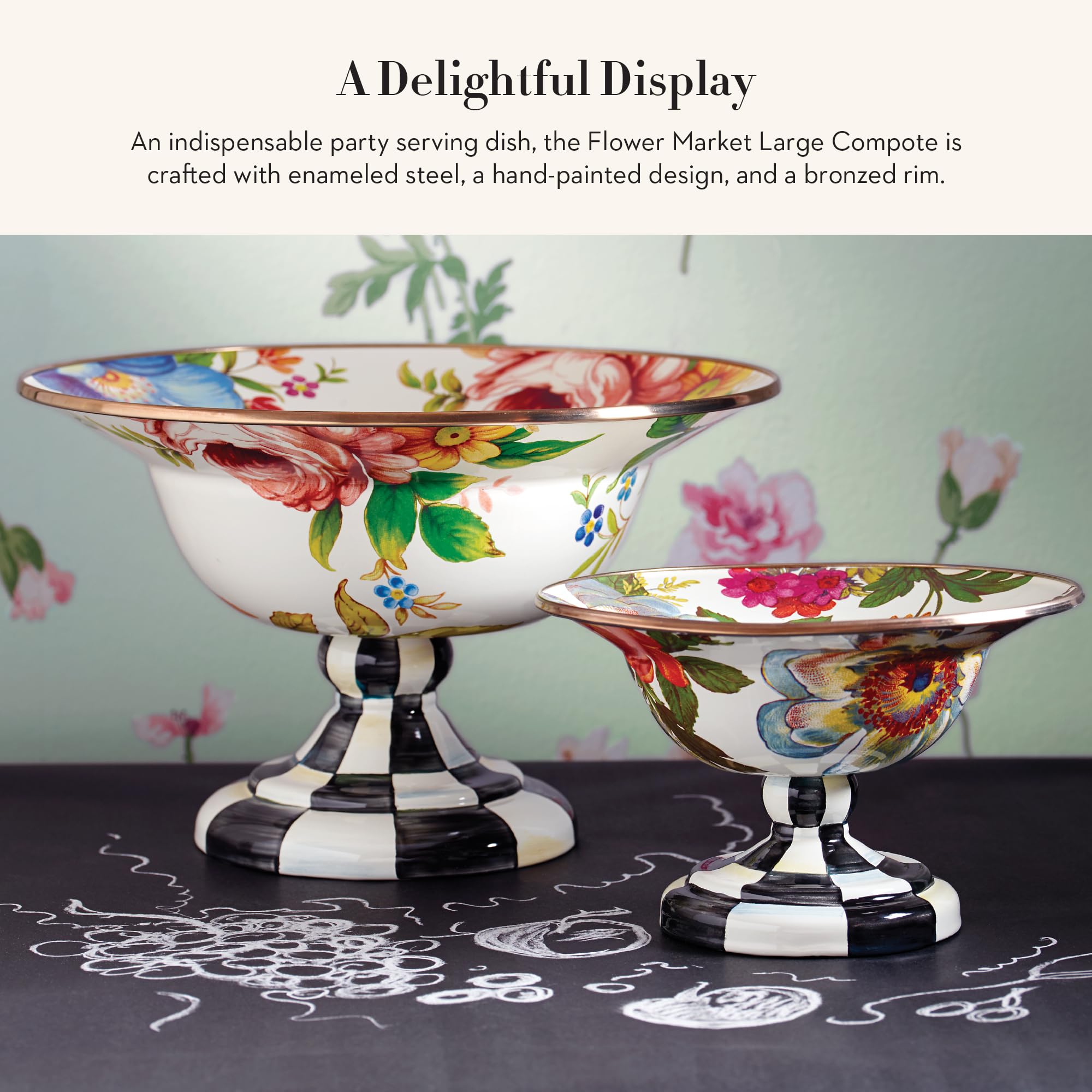 MACKENZIE-CHILDS エナメルコンポート Amazon.com: MACKENZIE-CHILDS Enamel Compote, Cute Enamel