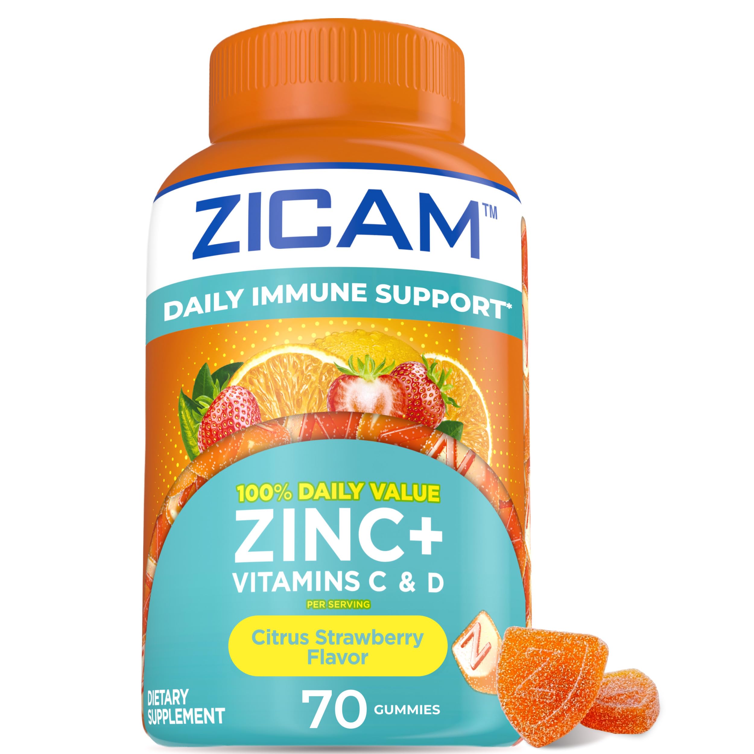 Amazon.com: Zicam Daily Immune Support Gummy Supplement, Citrus