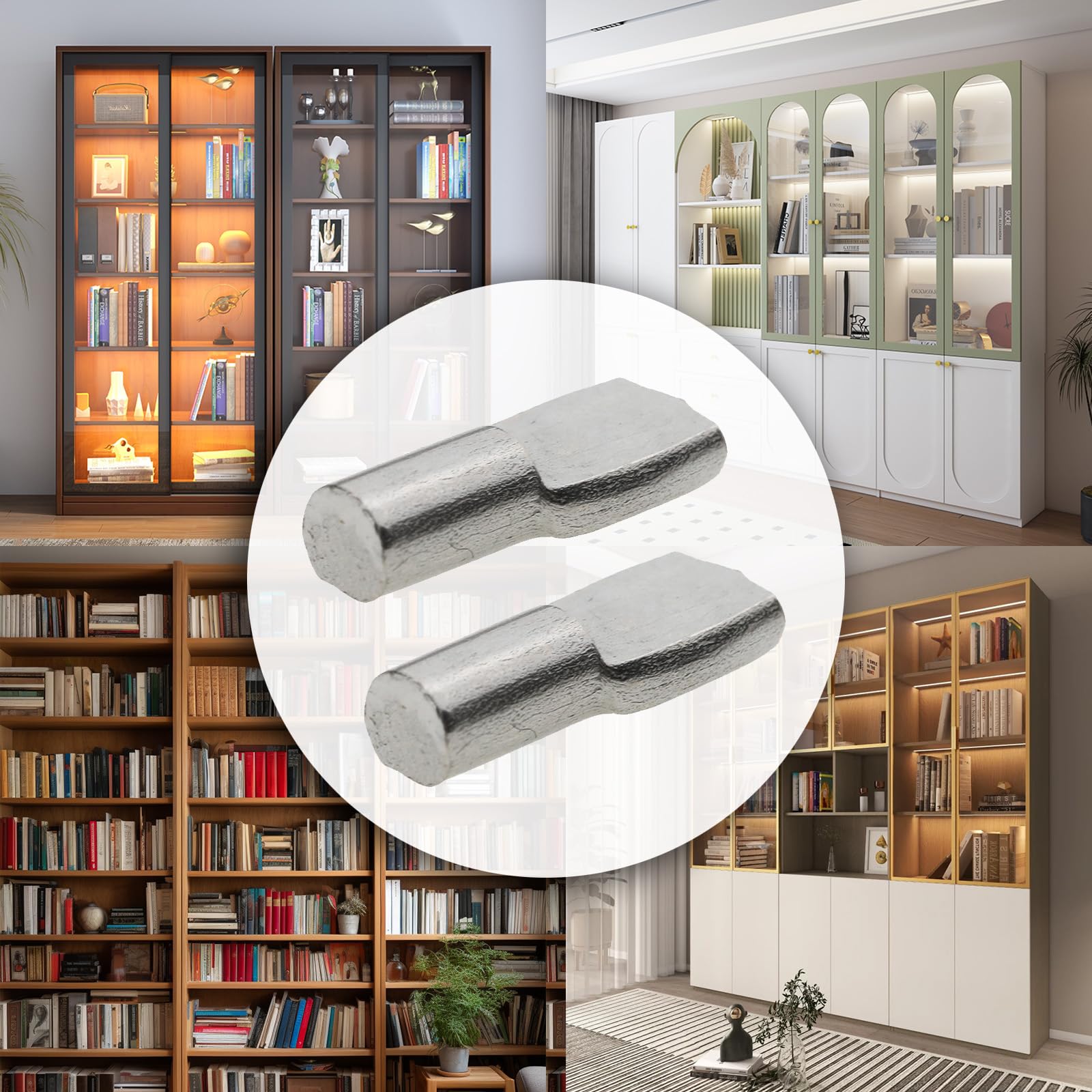 5mm Kitchen Cabinet Shelf pegs Support Shelf pins for Wood Shelving 50Pcs — Amazon image 2
