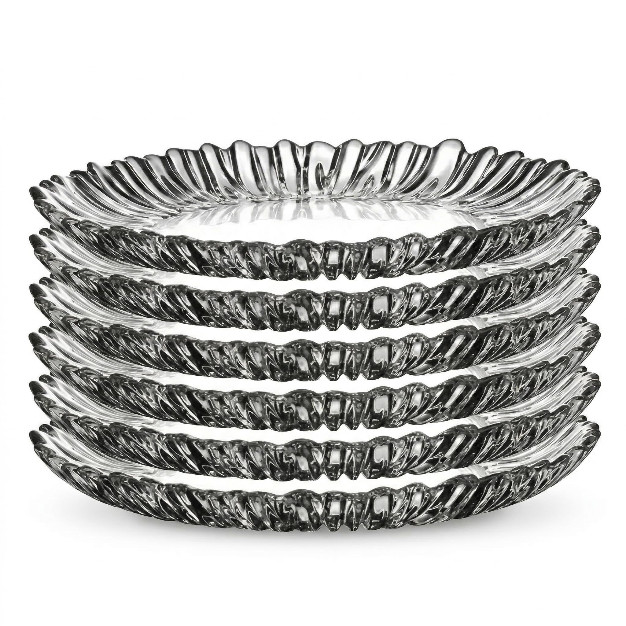 Aurora Servier-Set 20-teilig aus Glas | Elegantes Tee-Service & Kaffeeservice mit Tortenplatte, Etagere, 6 Teegläsern, Untersetzern & Kuchentellern | Spülmaschinenfest | Transparentes Design