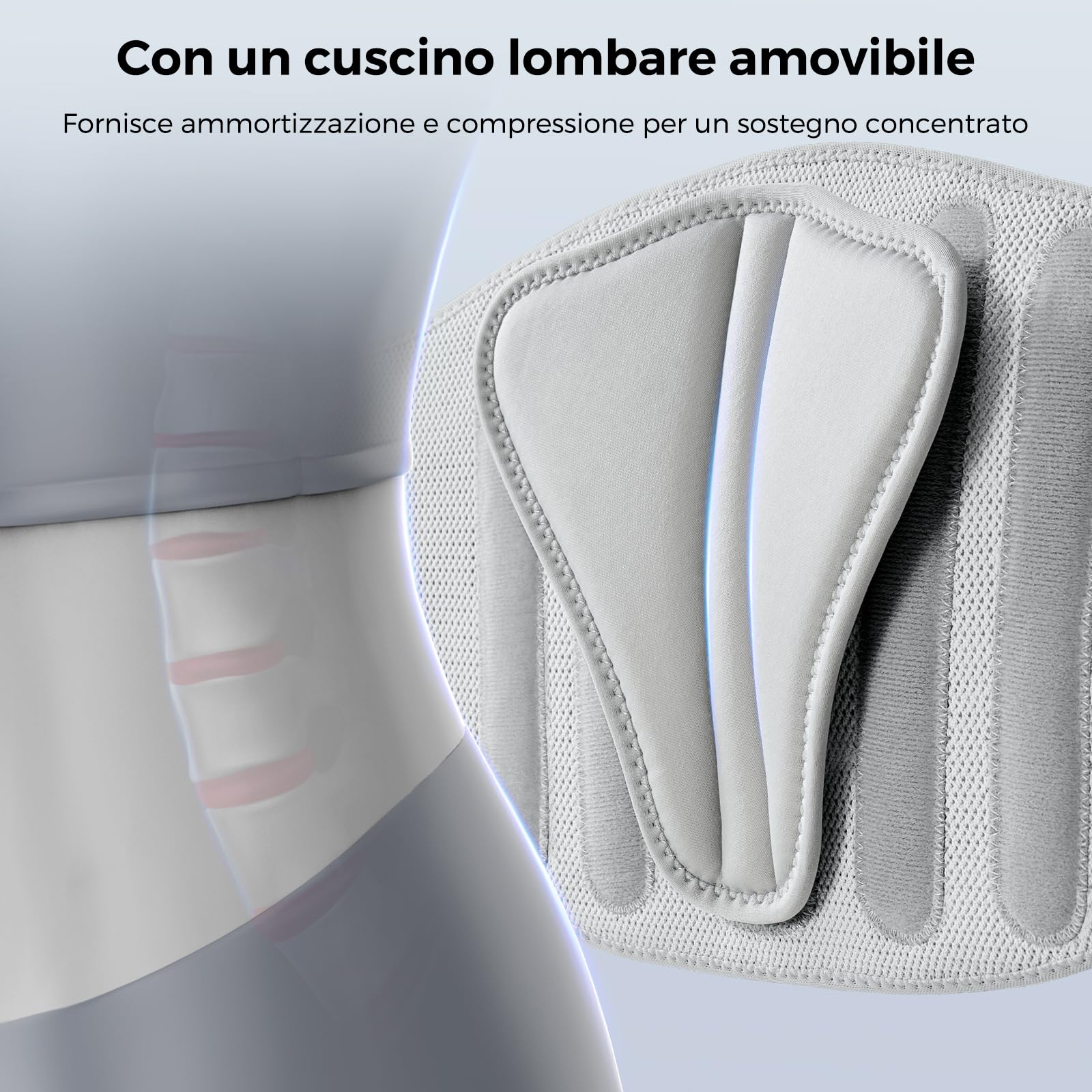 FREETOO Fascia Lombare Supporto Schiena Donna, Semirigido Busto Ortopedico Lombare con Stecche per Lavoro Sport, Leggero Bustino Lombare per Mal di schiena, Lombalgia, Sciatica, Ernia del disco