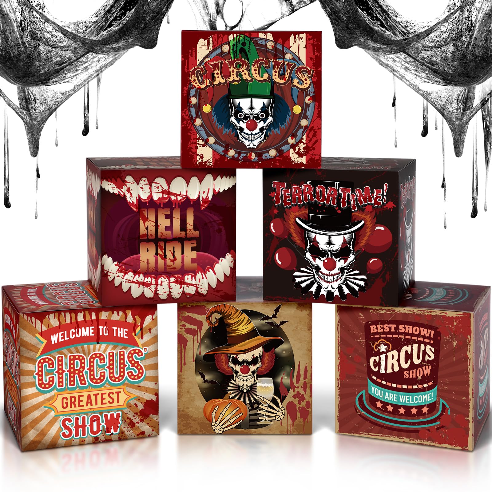 Amazon.com: Saypacck 6 Pcs Large Halloween Creepy Carnival