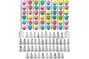 Premium Cake Decorating Kit with Precision Icing Tips and Instructional Guide