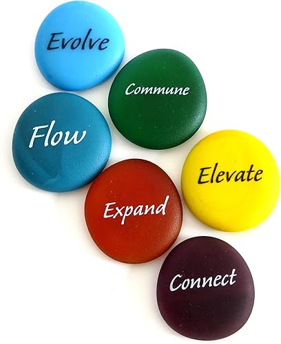 Lifeforce Glass Piedras de conexión I, seis piedras de vidrio esmerilado para meditadores, yoguis, buscadores espirituales o cualquier persona que