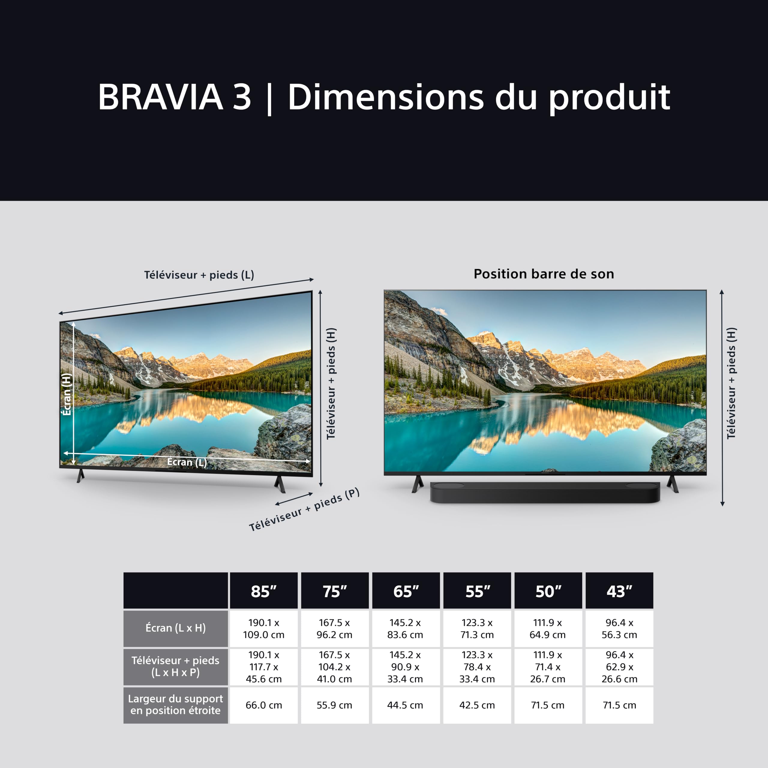 Sony BRAVIA 3 43" Direct LED Google TV Dolby Vision Atmos IMAX Enhanced 2025