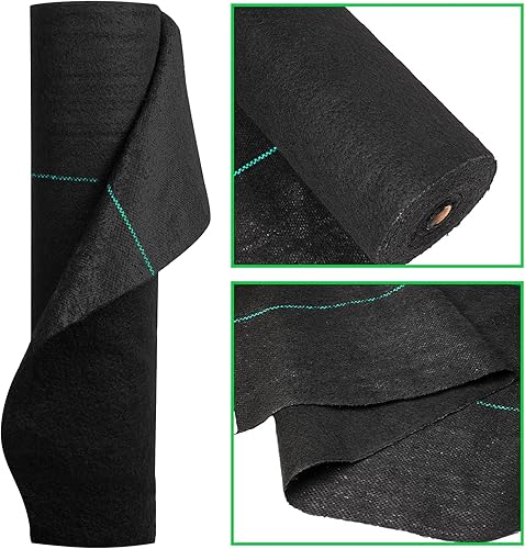 Miniatura 6 de Tela de barrera de malezas de 5.8 onzas, 6 pies x 300 pies, tela resistente para cubrir el suelo, cubierta duradera para césped de entrada, tapete