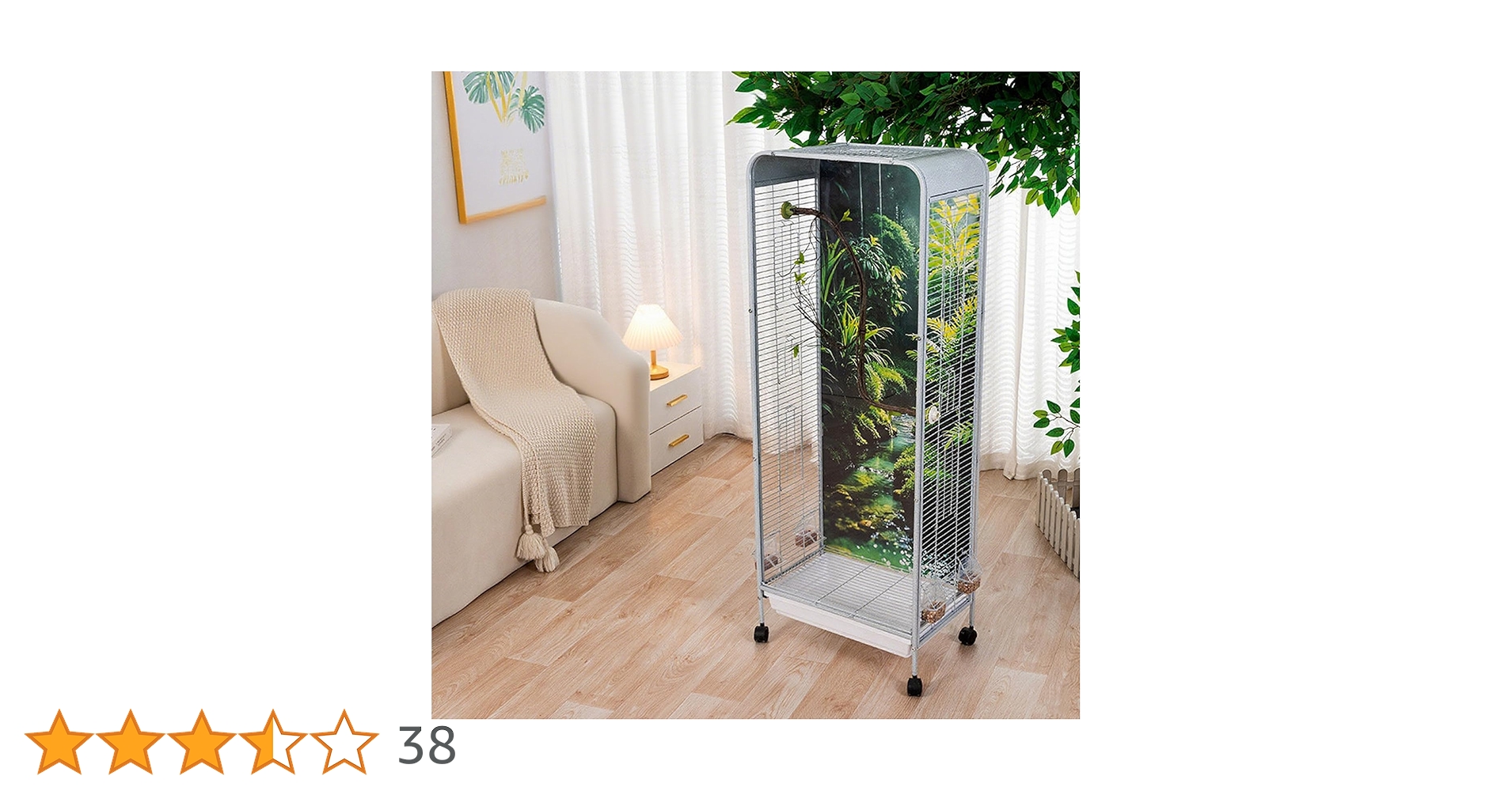 鳥さん専用ページ Amazon | 鳥かご 鳥ケージ 大型 鳥小屋 50×32×135cm 全景ビュー