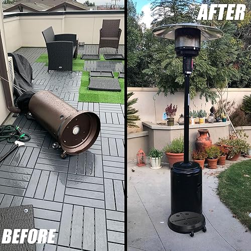 Miniatura 6 de Calentador de patio al aire libre, caja de arena, caja de agua, calentador de patio, peso de accesorio, capacidad máxima de 25 libras para