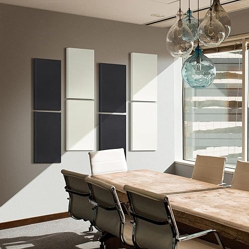 Miniatura 2 de UMIACOUSTICS 2 paneles acústicos, paneles de fibra de vidrio que absorben el sonido, paneles autoadhesivos a prueba de sonido para estudios,