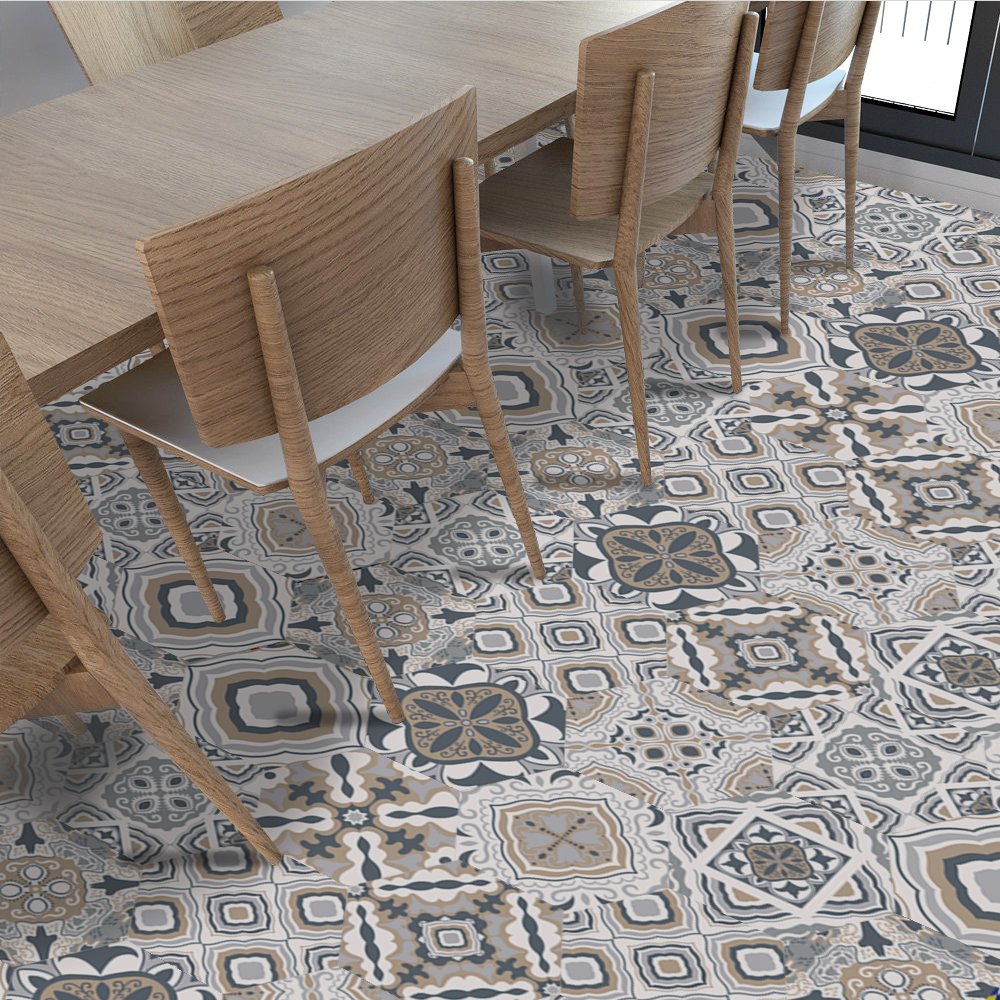 Alwayspon Vinyl Piastrelle Piano Adesivo per la Decorazione Domestica - Esagono Salotto Cucina Bagno Pavimento Campagna Decalcomanie, Sbucciare e Stick autoadesiva