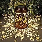 Solar Lanterns Outdoor Waterproof Hummingbird Garden Decor Gifts for Women Mom Grandma Hanging Solar Lights Metal Solar Decoration Outside for Yard, Patio, Backyard, Porch