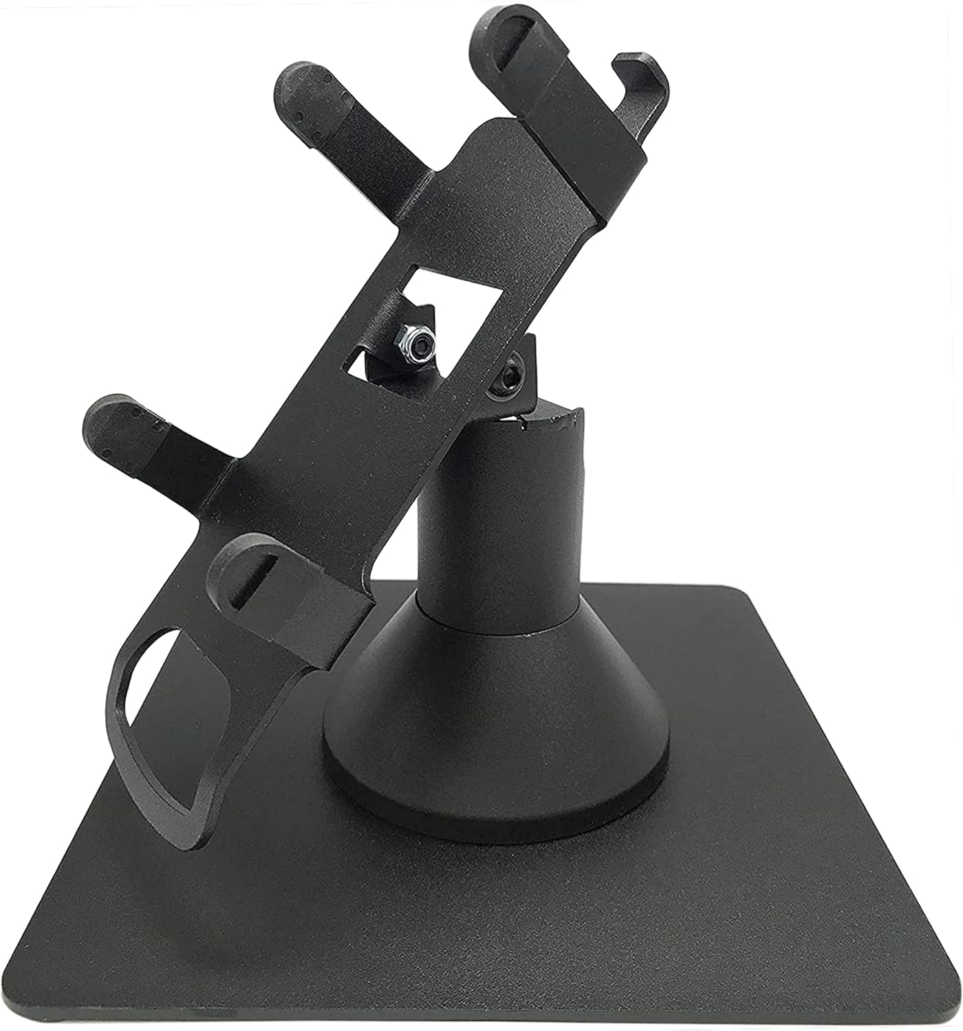DCCStands Dejavoo Z8/Z11 Freestanding Swivel and Tilt Low Profile 4" Terminal Stand with Square Plate, Black