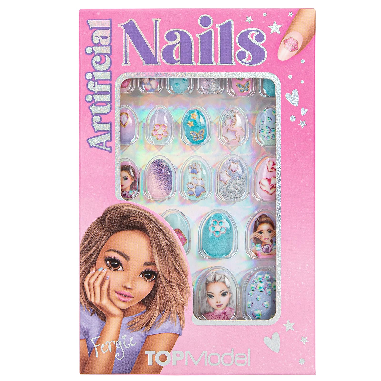 Topmodel Artifical Nails Glitter Beauty and Me Assorted Colour Designs