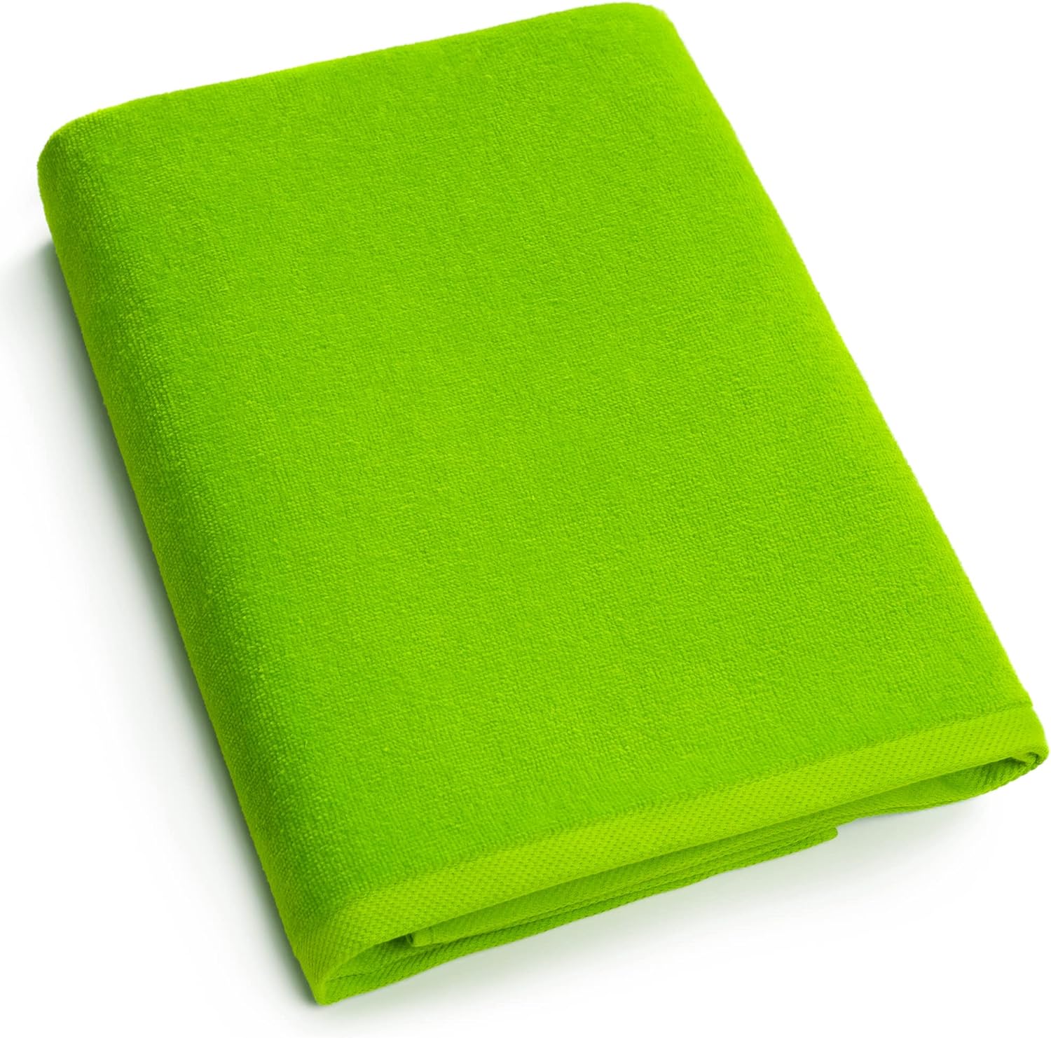 Beachland - Solid Beach Towel 30 x 60 inch Pool and Resort Style - 100% Cotton - Extra Soft and Absorbent (1 Towel, Lime)