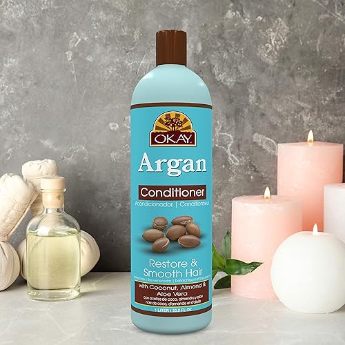 Miniatura 10 de OKAY  Conditoner hidratante profundo de coco  Para todas las texturas de cabello y tipos de piel  Fortalece y repone  con almendra argán aceite de