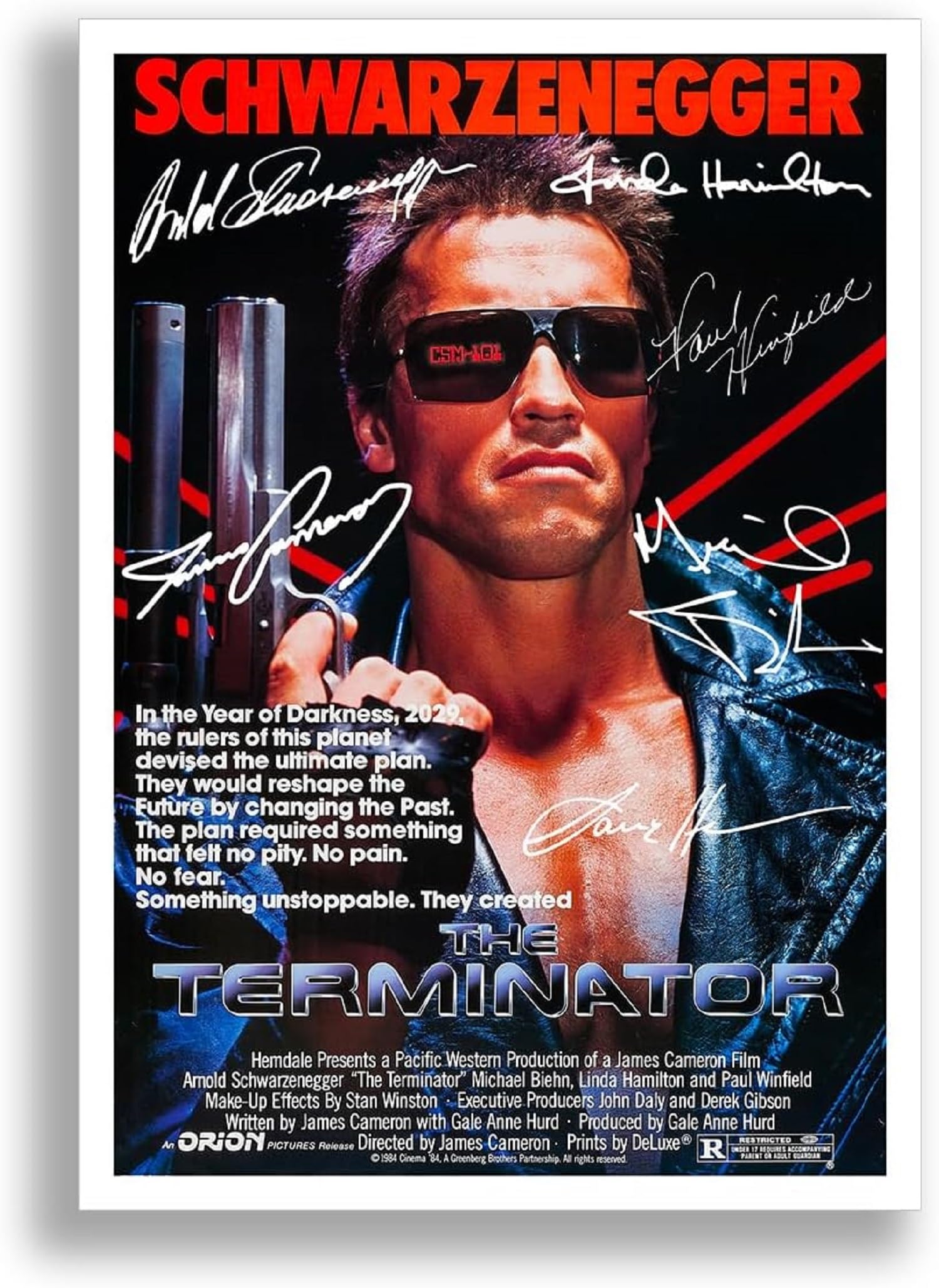 Mounted Gifts A3 Poster Only The Terminator Cast Signed A4 Poster Photo Print Framed Autograph Gift Movie Film (A3 Poster Only)
