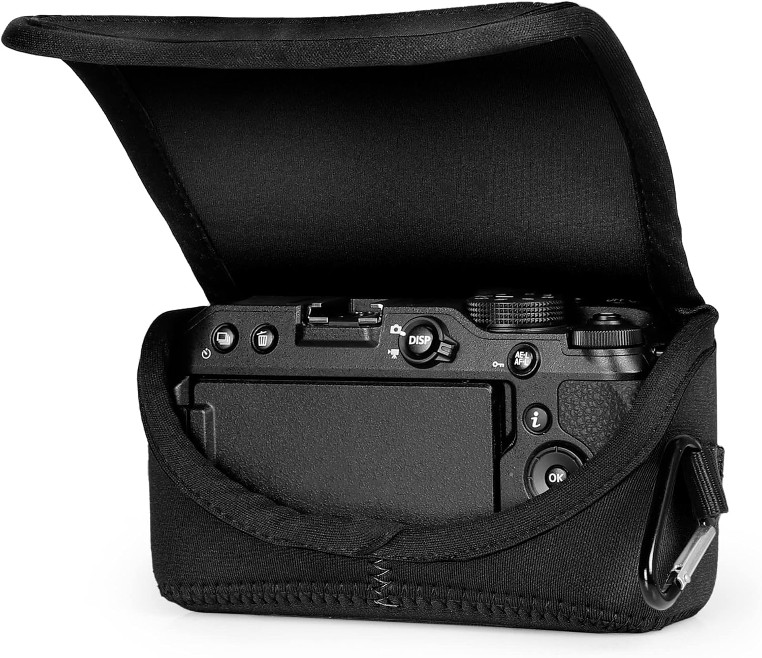 MegaGear Ultra Light Neoprene Camera Case Compatible with Nikon Z30 (16-50mm) (Black) - Image 2