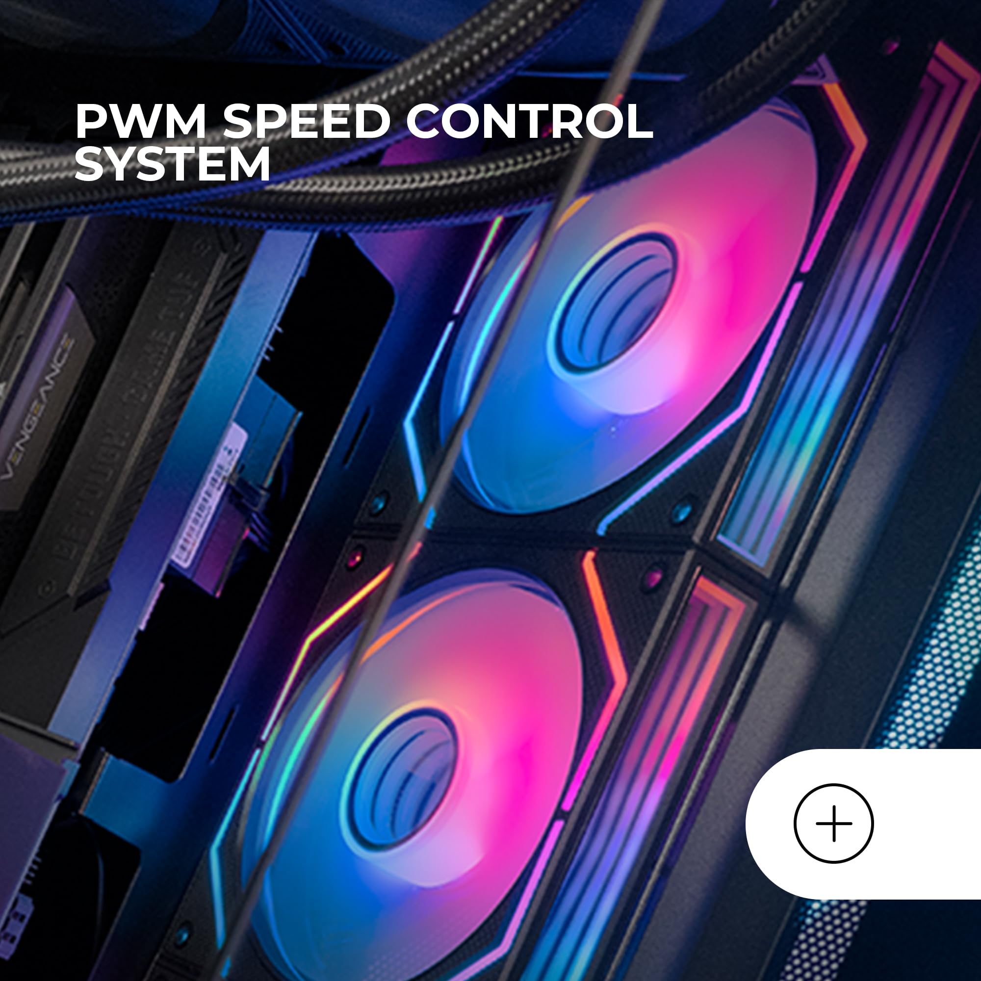 Mars Gaming MFD, Ventilador 120mm CHROMA RGB Dual Automático, Ultra Silencioso 14dB, Conexión Molex 4PIN, Sistema Antivibraciones, Transparente — view 9