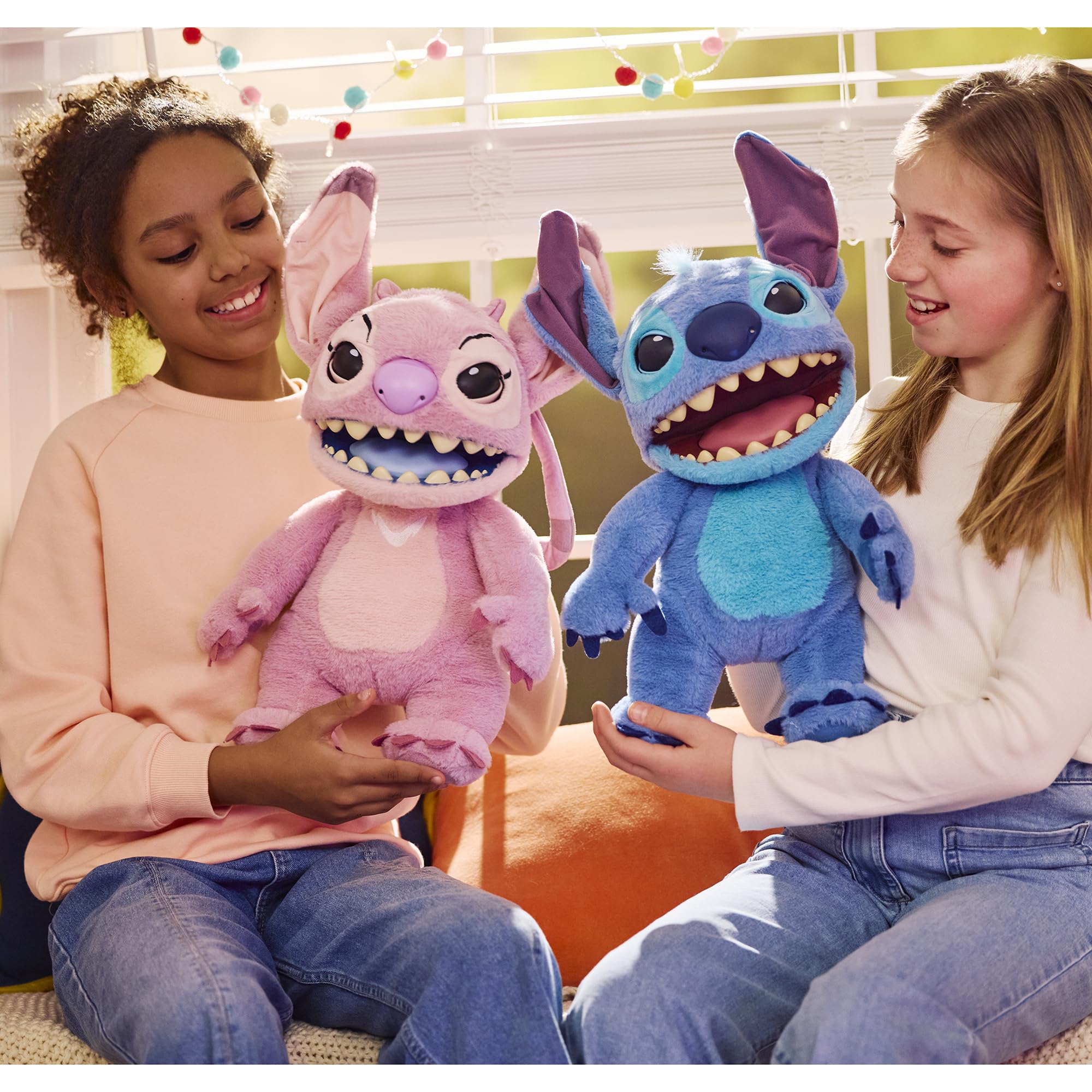 WOW! STUFF Disney Angel Puppetronic by RealFX | with a Limited 1st Edition Certificate | Looks, Feels & Sounds Real! | Disney's Lilo & Stitch | Over 100 Action & Sounds | 18" High | Ages 6+