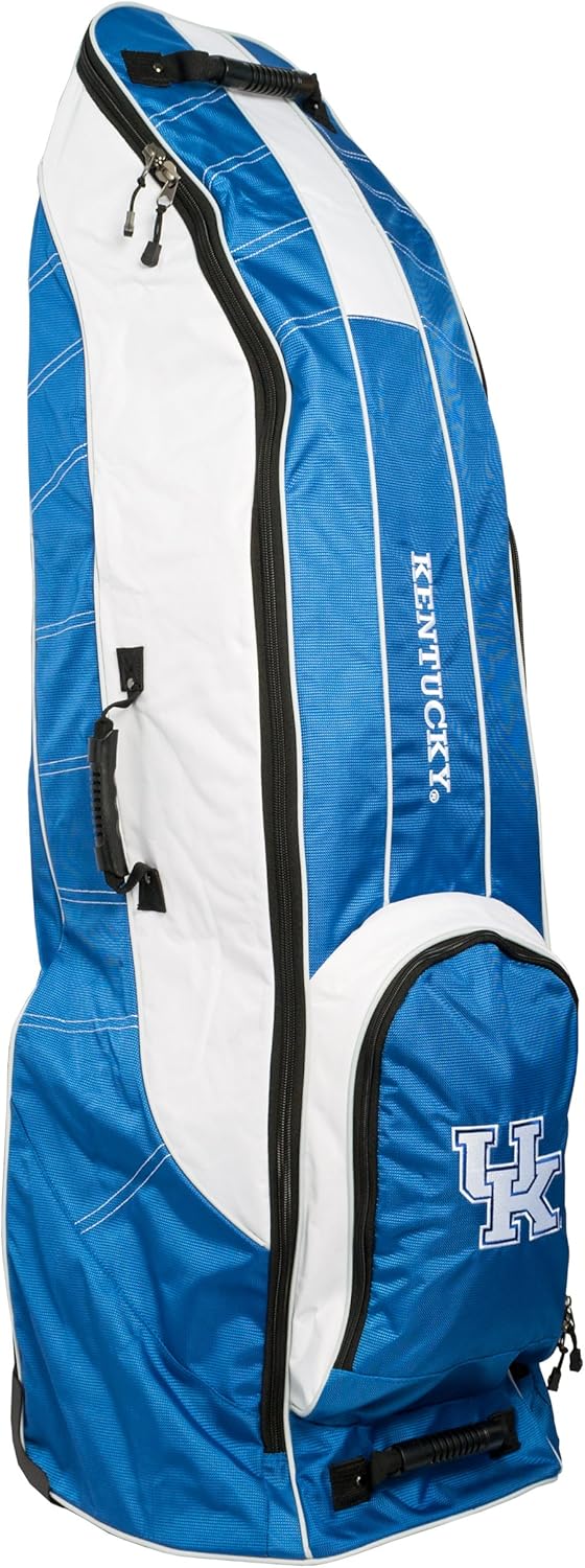 Team Golf NCAA Kentucky Wildcats Golf Travel Bag Travel Golf Bag, High-Impact Plastic Wheelbase, Smooth & Quite Transport, Includes Built-in Shoe Bag, Internal Padding, & ID Card Holder