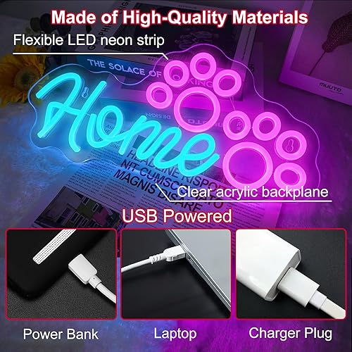 Miniatura 2 de Letreros de neón para decoración del hogar, letreros de luces de neón para decoración de habitación, letrero de luz LED con alimentación USB para