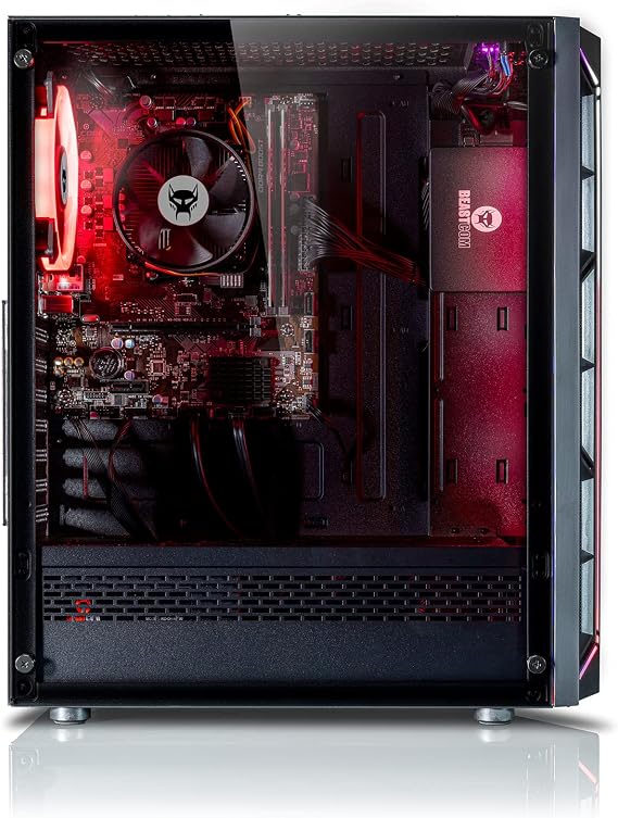 BEASTCOM Q3 Gaming PC Desktop Computer AMD Ryzen 5 5600GT, 4K Vega Graphics 12 Threads, 16GB RAM, 1TB M.2 NVMe, 500W 80PLUS PSU, WiFi, Gaming Office Console, Towers Prebuilt PC