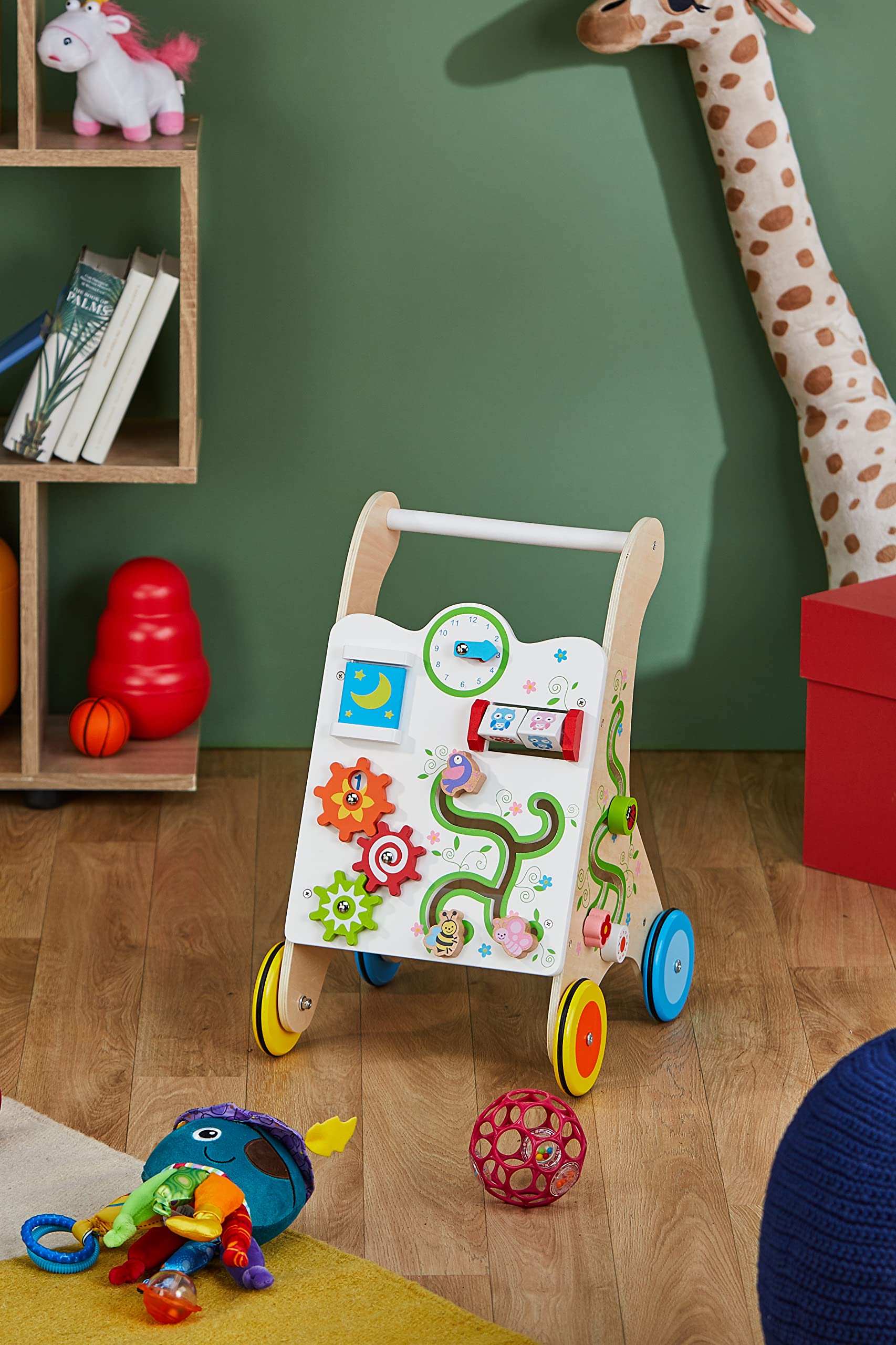 Small Foot Company Carrello Primi Passi in Legno Stabile, 10745