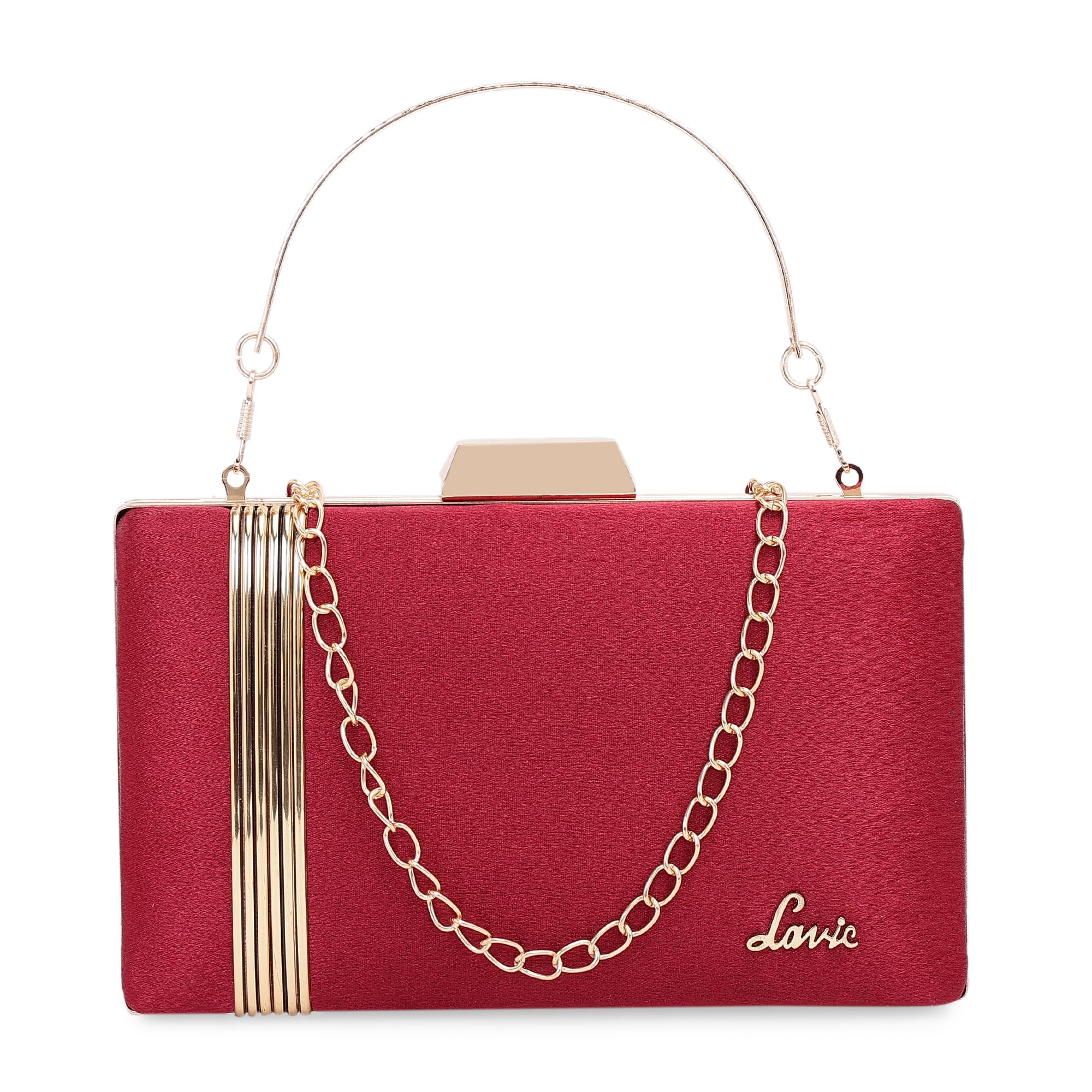 lavie Women's Gold Strap Handle Frame Clutch | Ladies Purse Handbag-picture-27