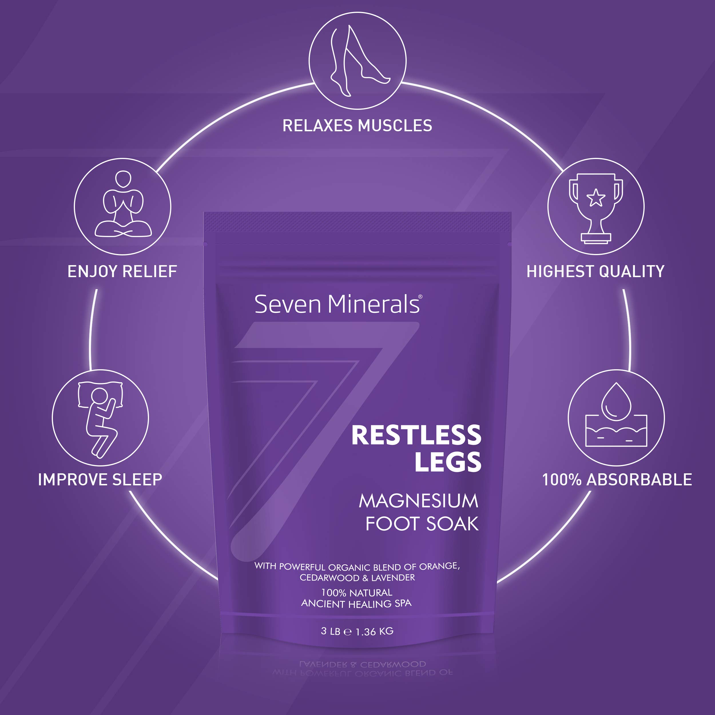 Buy Seven Minerals Relaxing Legs Magnesium Chloride Flakes 3lb