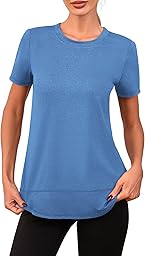 Memouniva Maglietta Sportiva Donna Maglia a Maniche Corte Palestra T-Shirt per Yoga Running Fitness