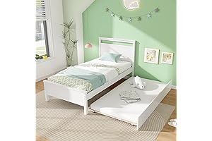 White Trundle Bed Twin: Comfort & Convenience with Giantex
