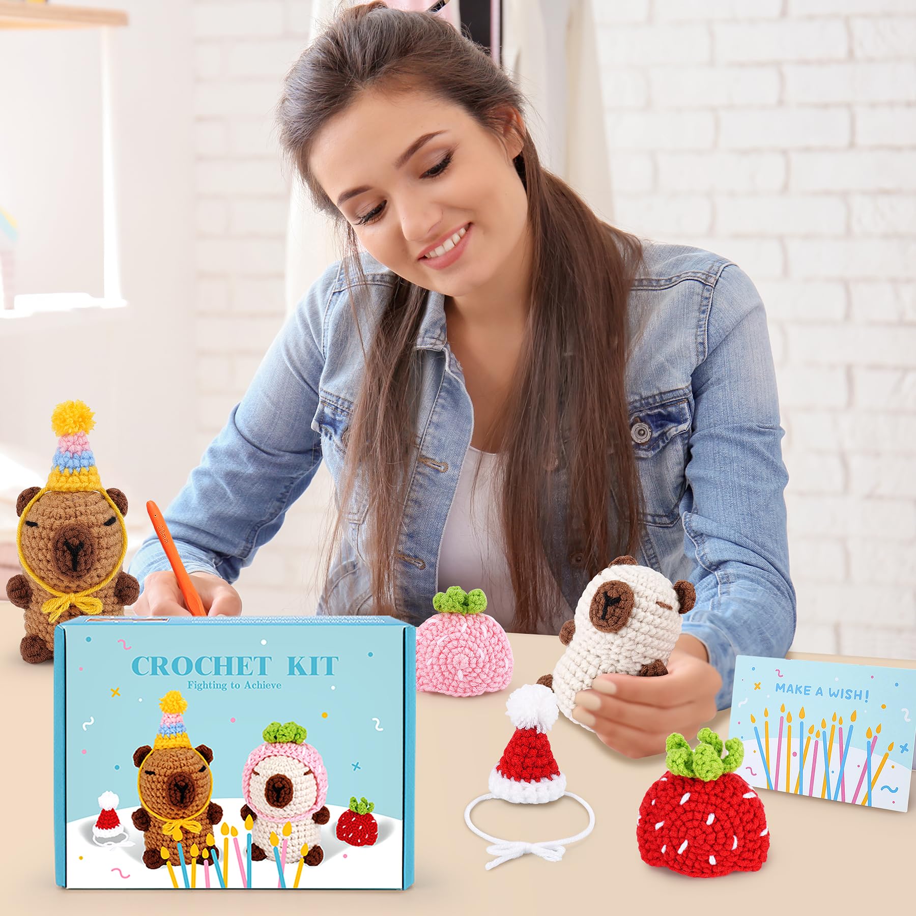 KIT 'UNCINETTO PER Principianti,Kit Bouquet di Tigri 'Uncinetto,Kit per