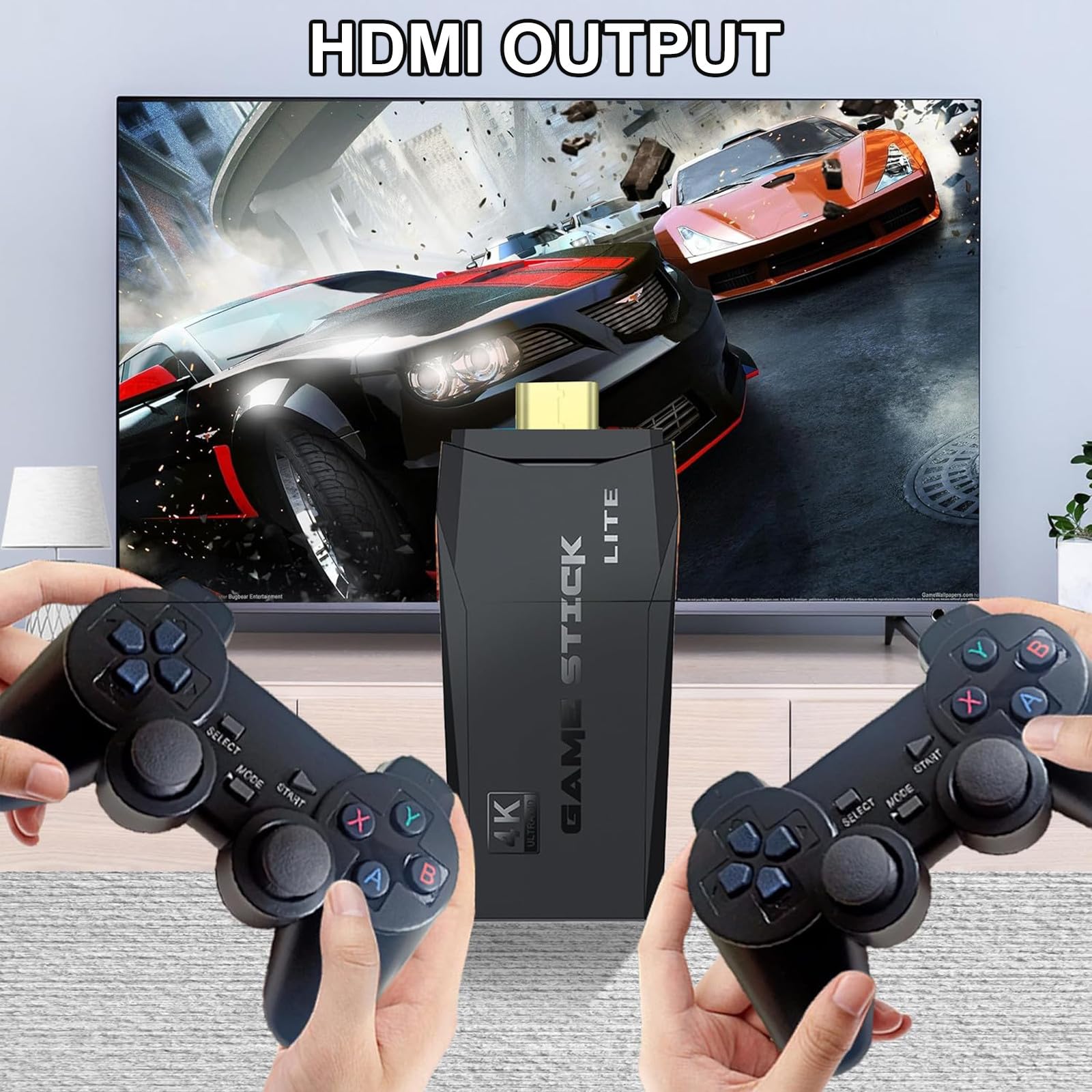 Amazon | レトロゲームコンソールスティック、4K HDMI出力&デュアル2.4