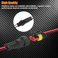 Vista 6 de JacobsParts Conector eléctrico impermeable, 16 AWG, 2 pines, conectores de cable eléctrico automático para automóvil, camión, barco y otras