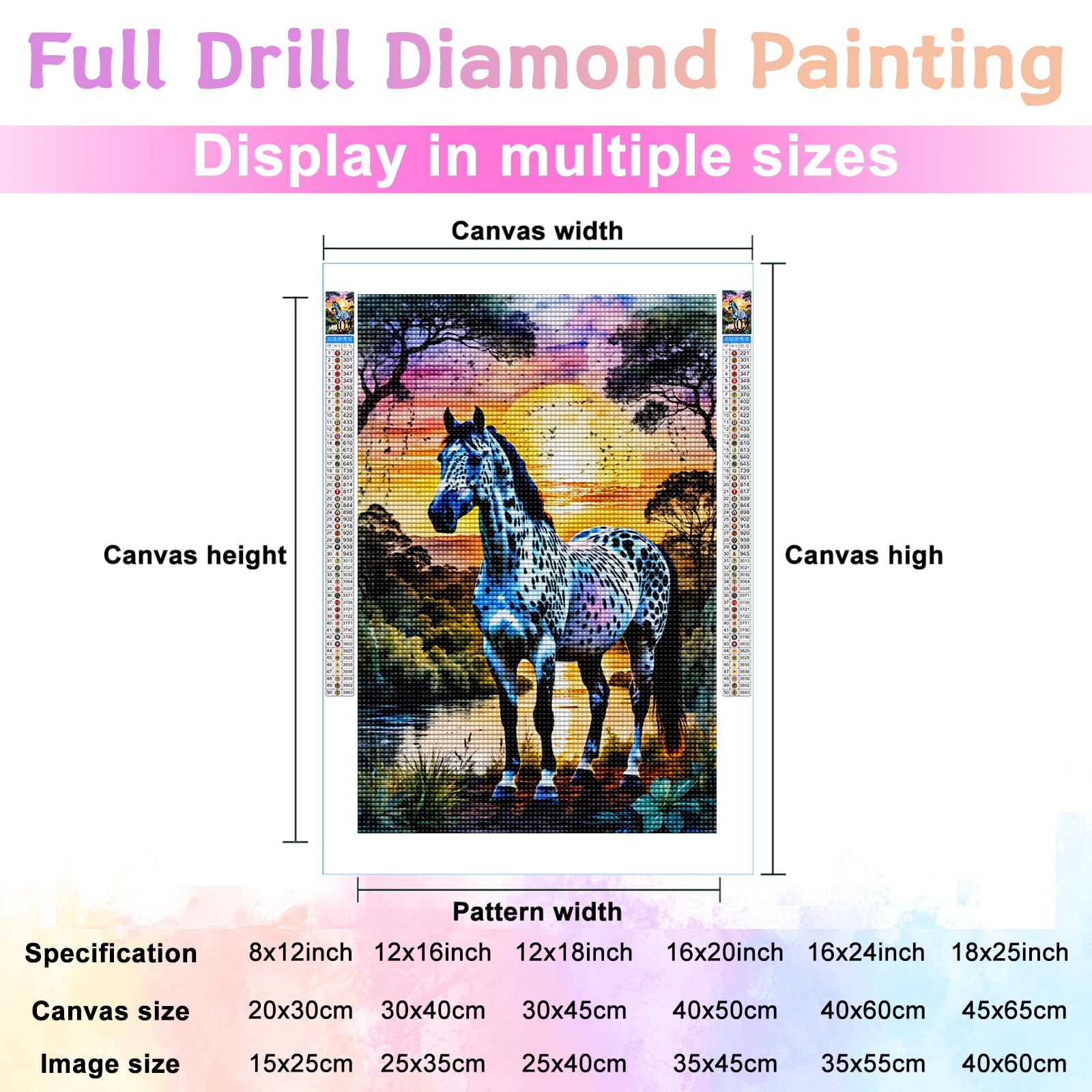 5D Diamond Painting Kits For Adults, DIY Horse Diamond Art Kits