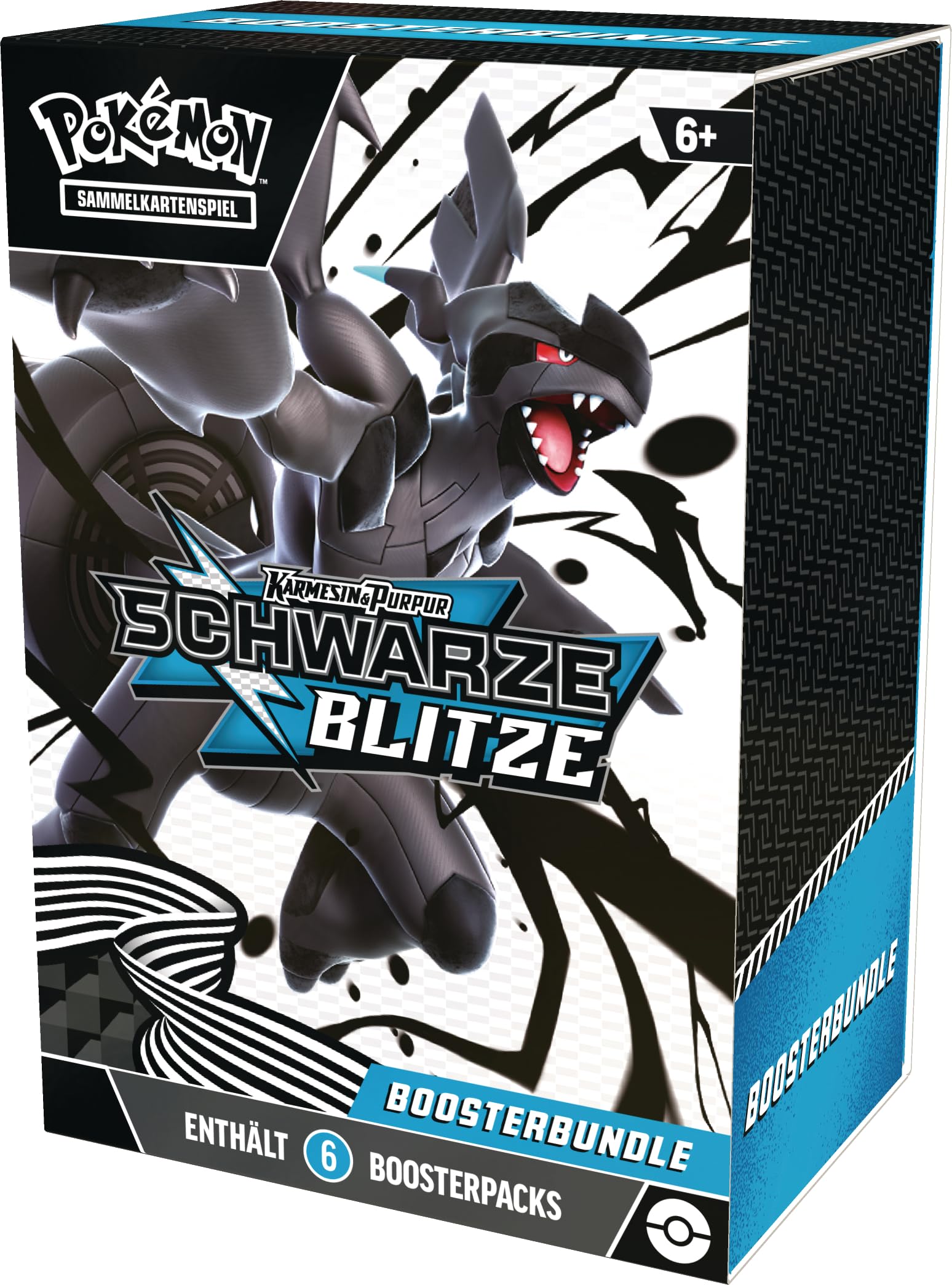 Pokémon-Sammelkartenspiel: Boosterbundle Karmesin & Purpur – Schwarze Blitze (6 Boosterpacks)