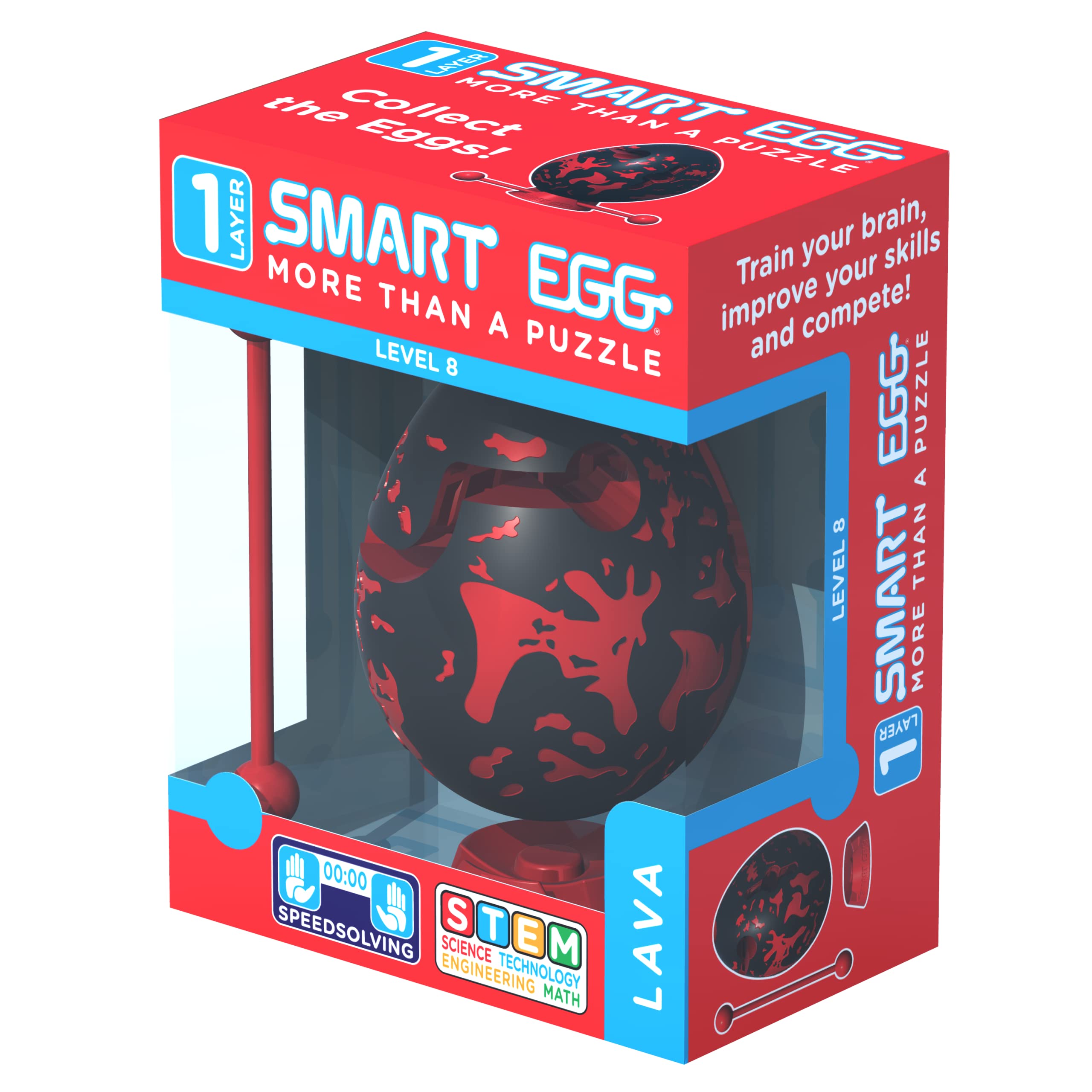 Smart Egg Lava: 3D Maze Puzzle and Educational Toy for Kids, Level 8 (Easy) in a Brain Teaser Series - Challenge and Fun in Solving the Labyrinth inside The Egg