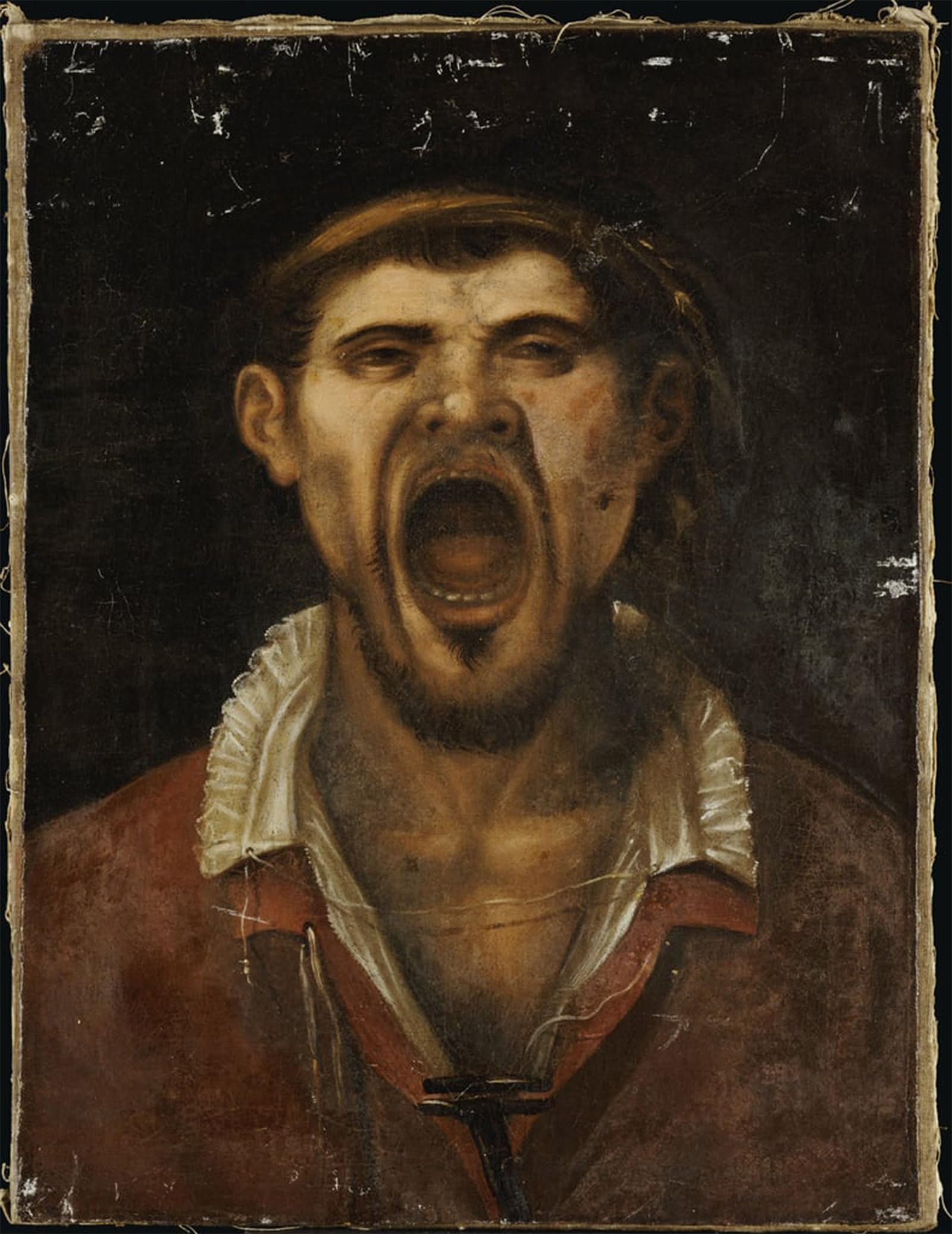 POSTERIIk Vintage Art Print Images Pictures Print a Peasant Man Shouting by Annibale Carracci Modern Colour Posters for Office Home Decor 60x90cm