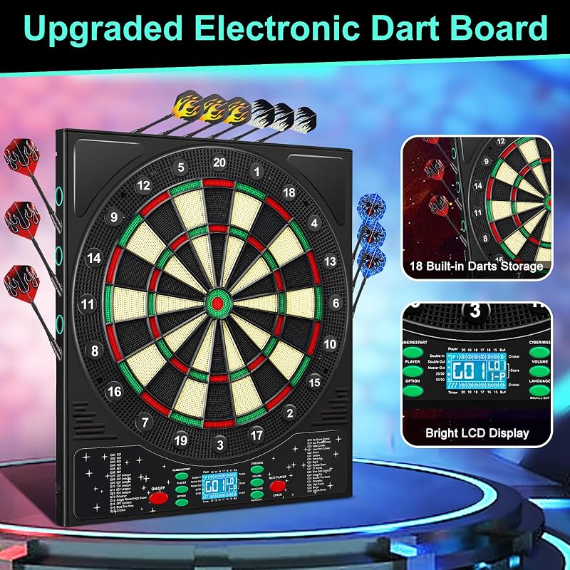 Mejasg Profi Darts Tábla Acél Dartboard 6 Fém Nyíllal Felnőtteknek