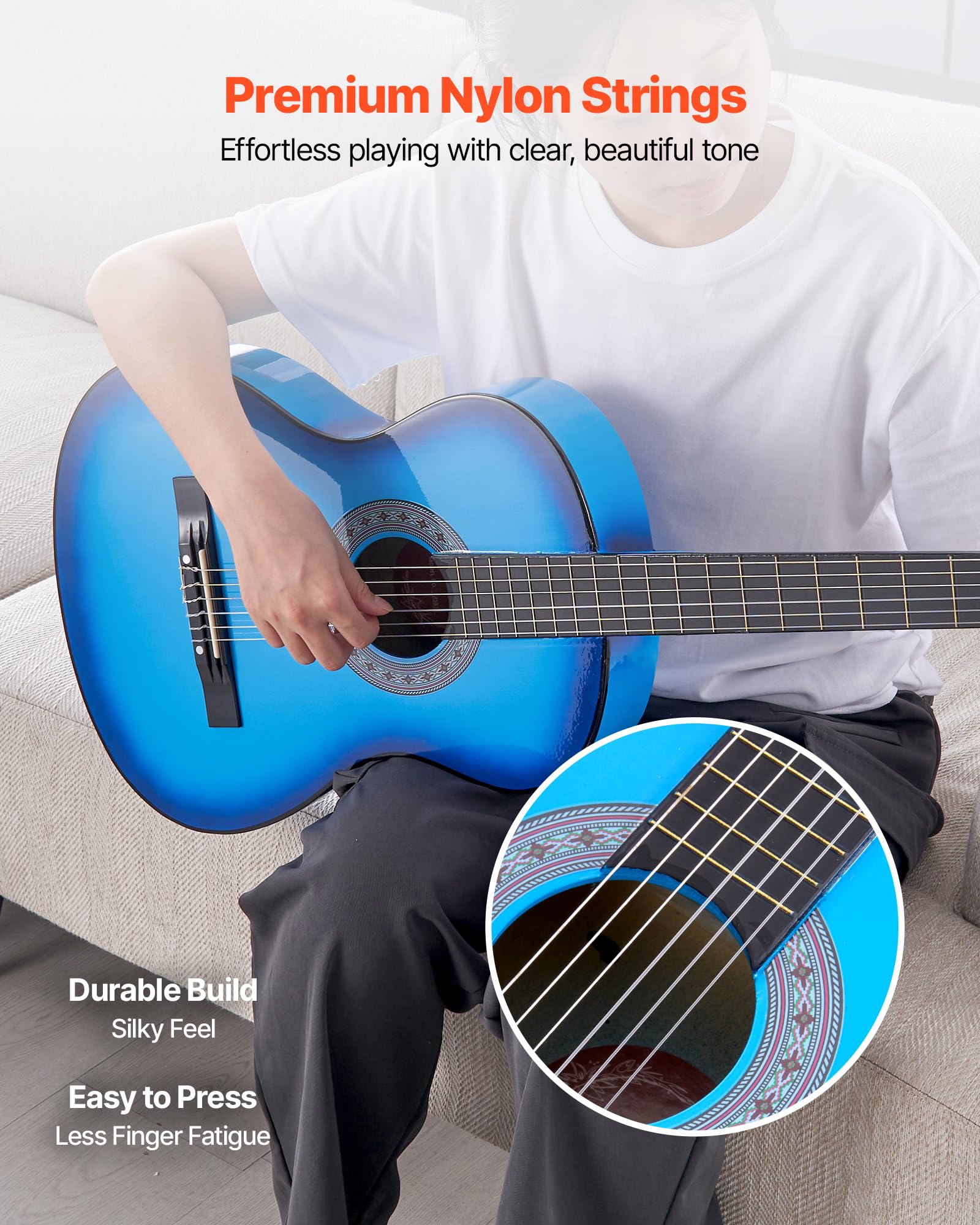 Dreadnought Akoestische Gitaar 41 In / 1041,4 Mm Beginnersset Voor Volwassenen Zwart P 010799862095