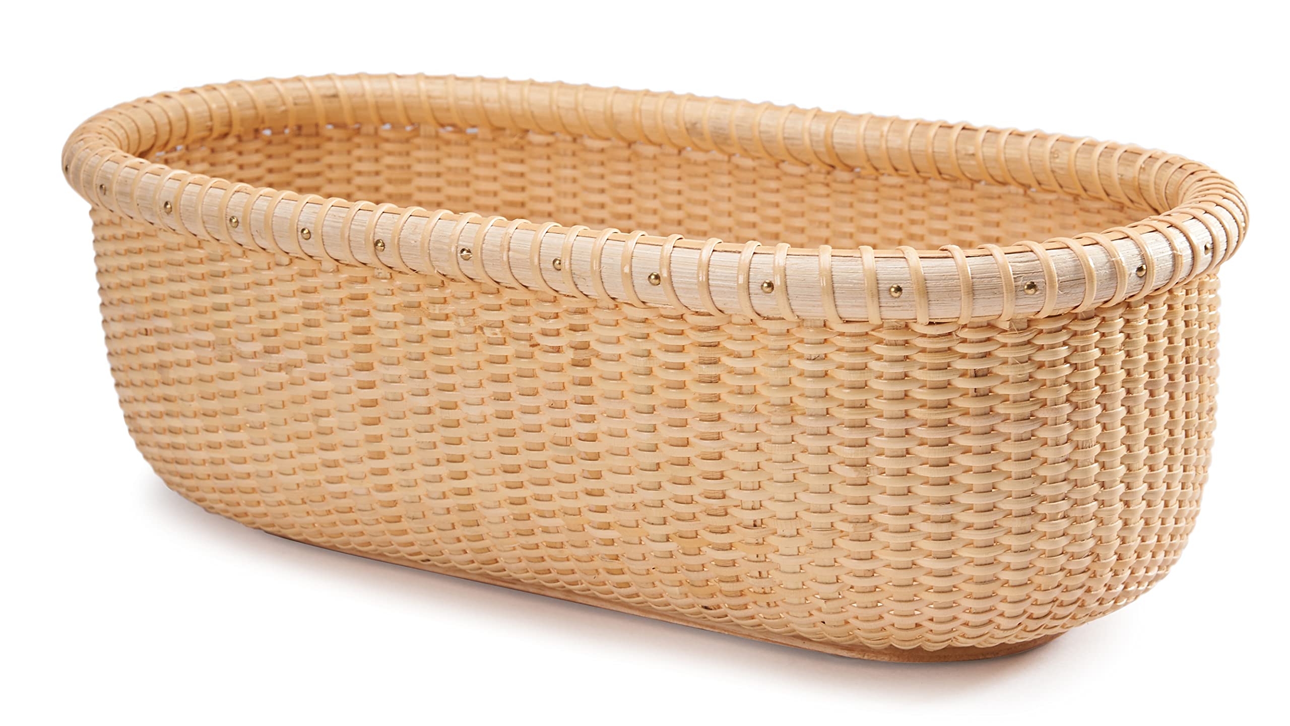 Teng Tian Nantucket Basket Basket Tea Fruit Basket Handicraft Storage Basket Desktop Organizer Woven Rattan Handwoven rattanStorage Basket and Home Organizer Bins