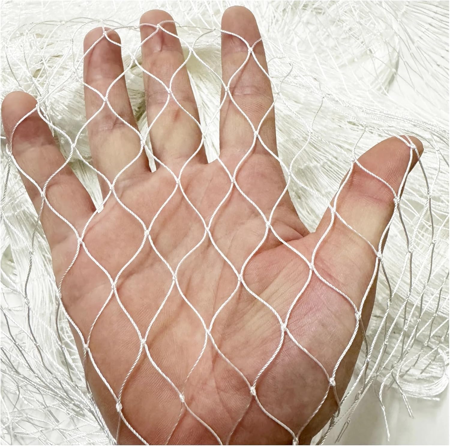 Nylon Anti Bird Netting Heavy Duty Anti Bird Netting,Nylon Deer Fence, Garden Net and Crops Protective Fencing Mesh for Cat Dog(White 3cmx3cm Cell,3.0mx5m)