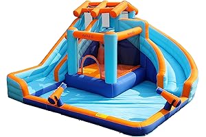 AirMYfun Water Slide Bounce House for Kid and Adult Outdoor Waterpark with Basketball Hoop