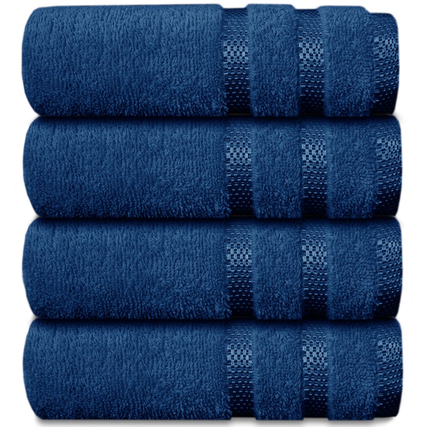 Casabella Luxury 4 Royal Hand Towels Splendid Quality - 100% Cotton Hand Towels for Bathroom (50X90 CM) - Towels for Kitchen, Hotel, Gym