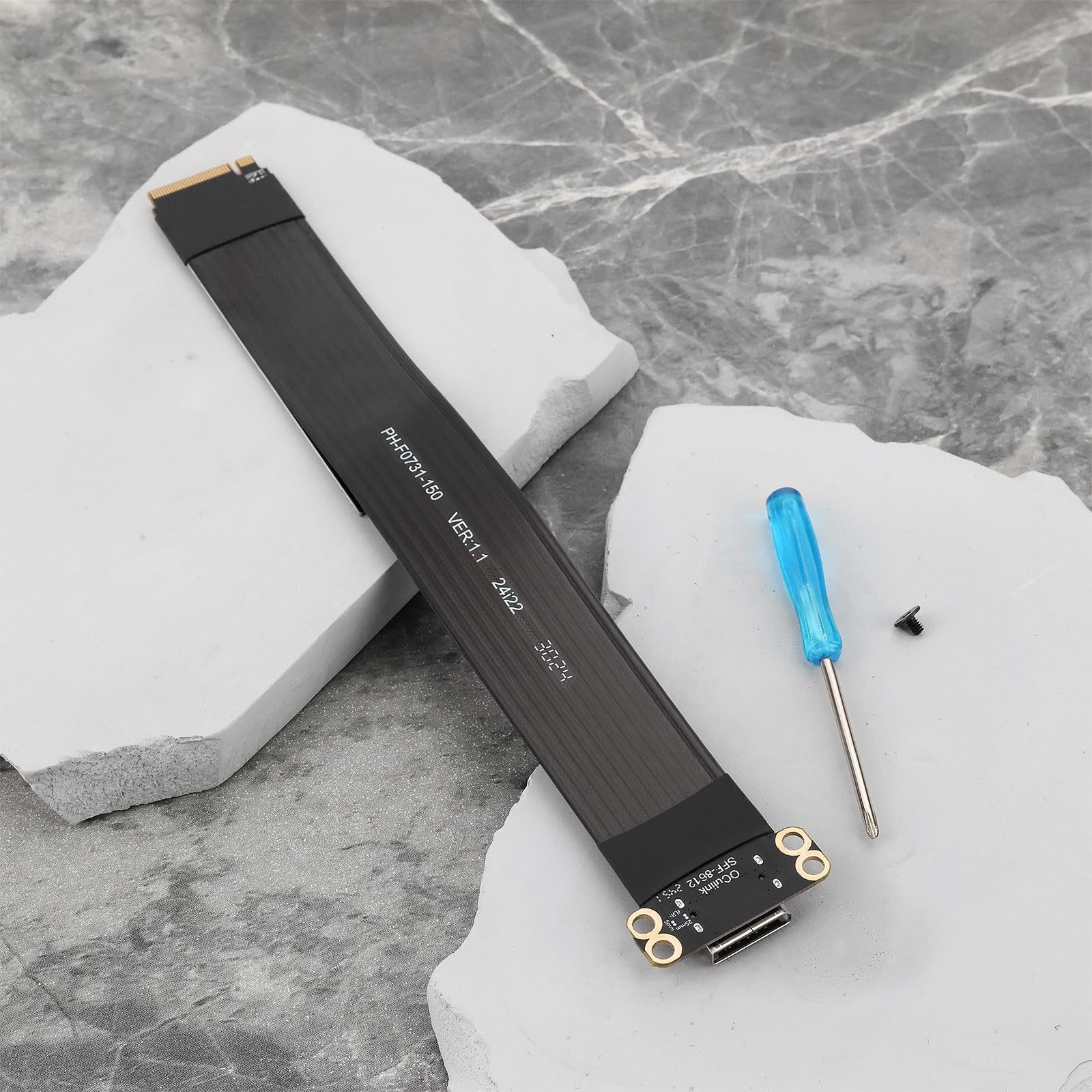 Cavo di Prolunga per Laptop NGFF PCI-E4.0 M.2 M-Key A Oculink SFF-8612 SFF-8611 da 15 Cm per NVME U.2 SSD Egpu