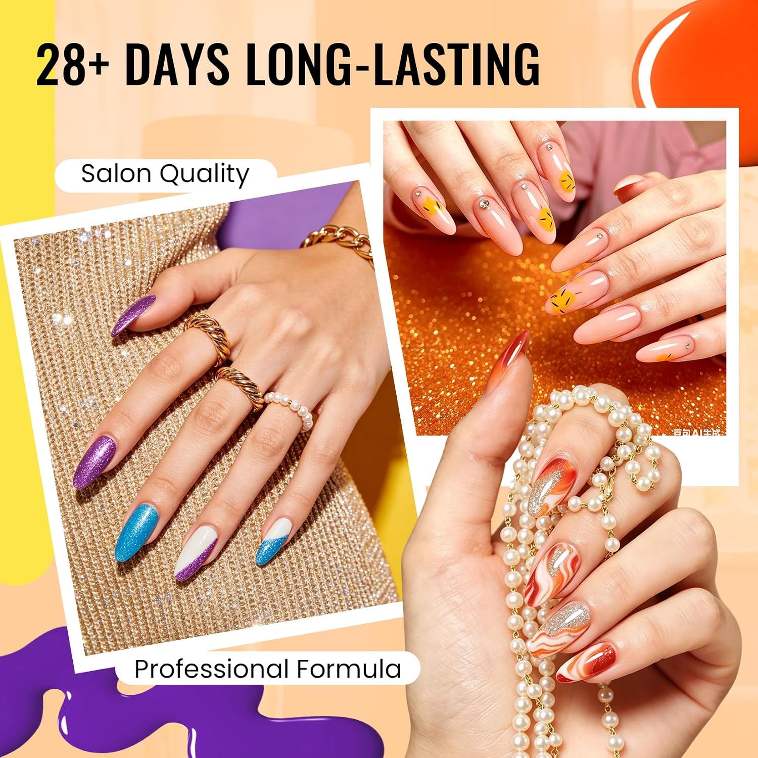 Phoenixy 45 Colors Gel Nail Polish Set 68 PCS Gel Polish Kit with Nail Drill and Lamp Manicure Set with Base Top Coat Professional Nail Kit with Everything Home Best Gifts for Women