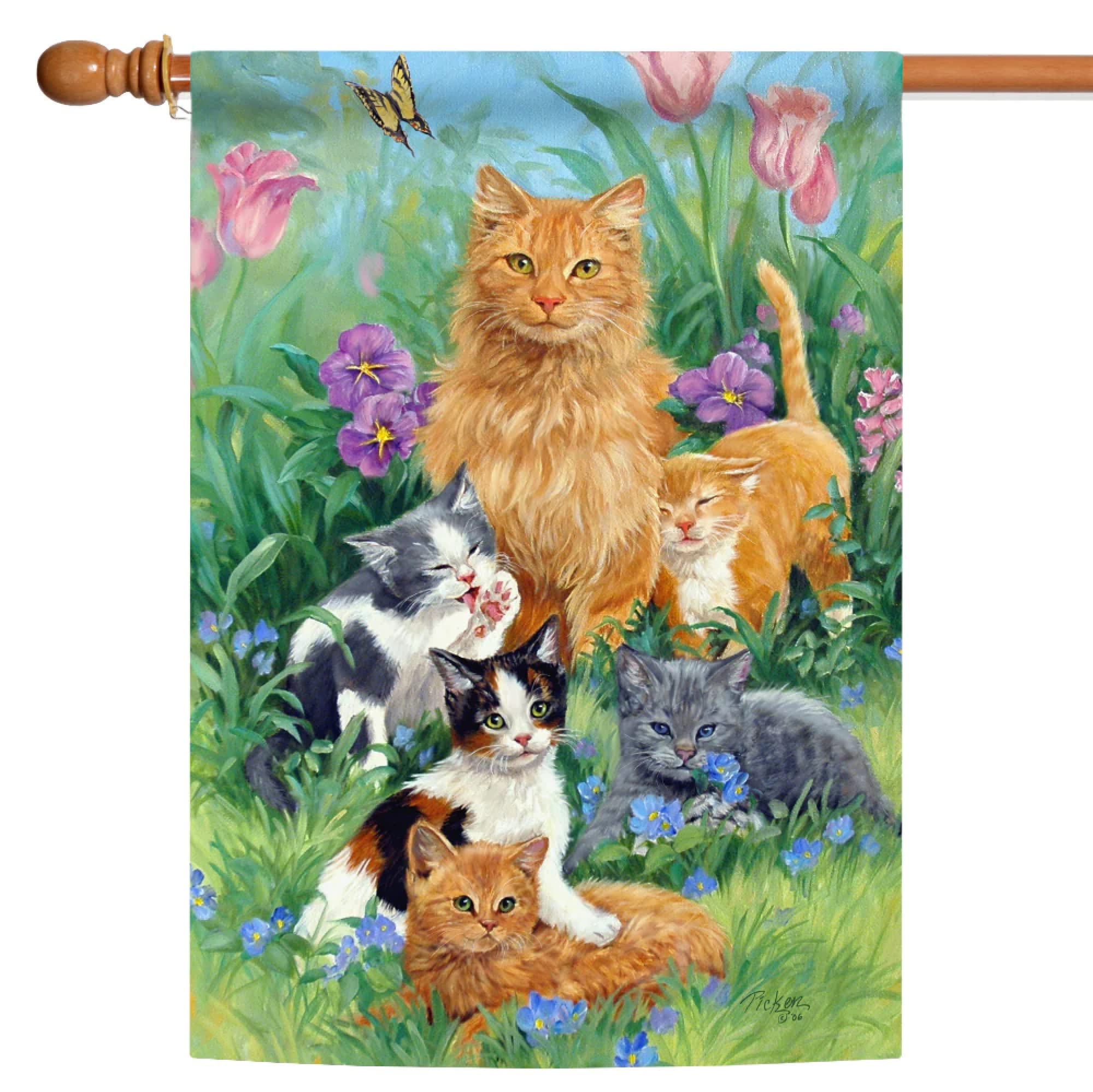 Bandera Patriótica Toland Home Garden - 4 De Julio, Doble Cara, 12.5x18 Pulgadas