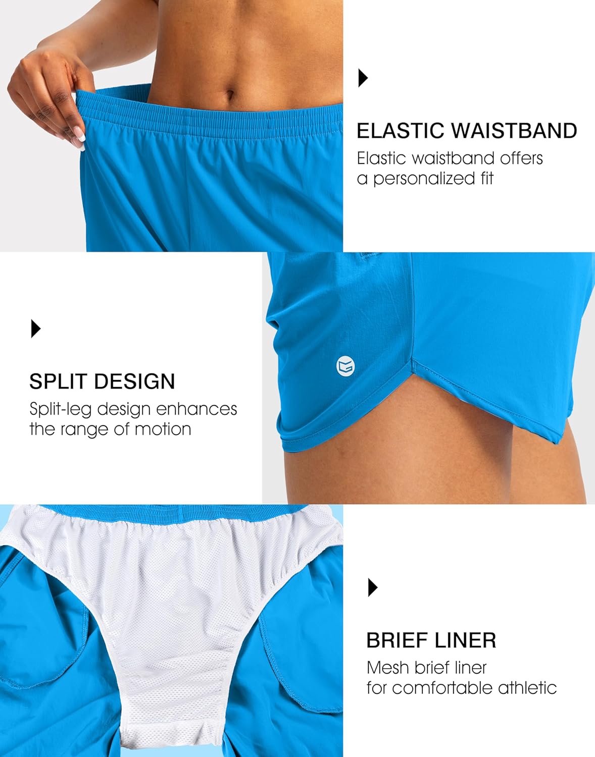 G Gradual Women's Running Shorts with Zipper Pockets Quick Dry Athletic Workout Gym 3" Shorts for Women with Comfy Liner - Image 3