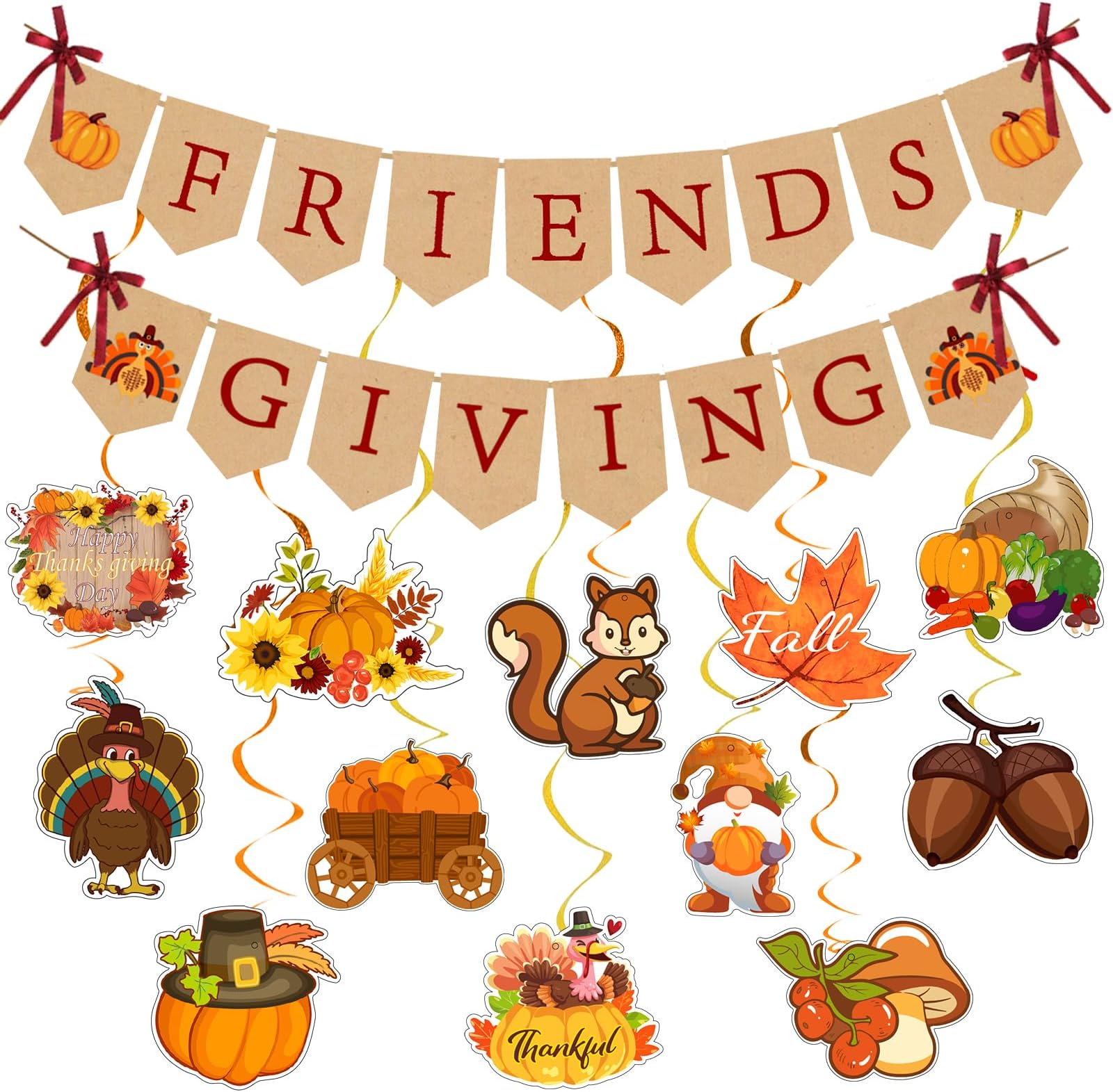 Thankful Burlap Banner - Rustic Thanksgiving Decor For Home And Classroom