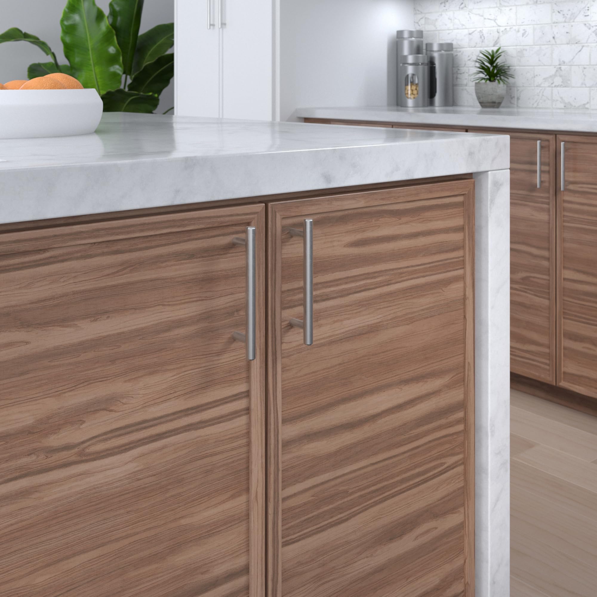 Richelieu 4-1/4" Cabinet Pull - Matte Chrome Bar Handle For Kitchen & Bathroom